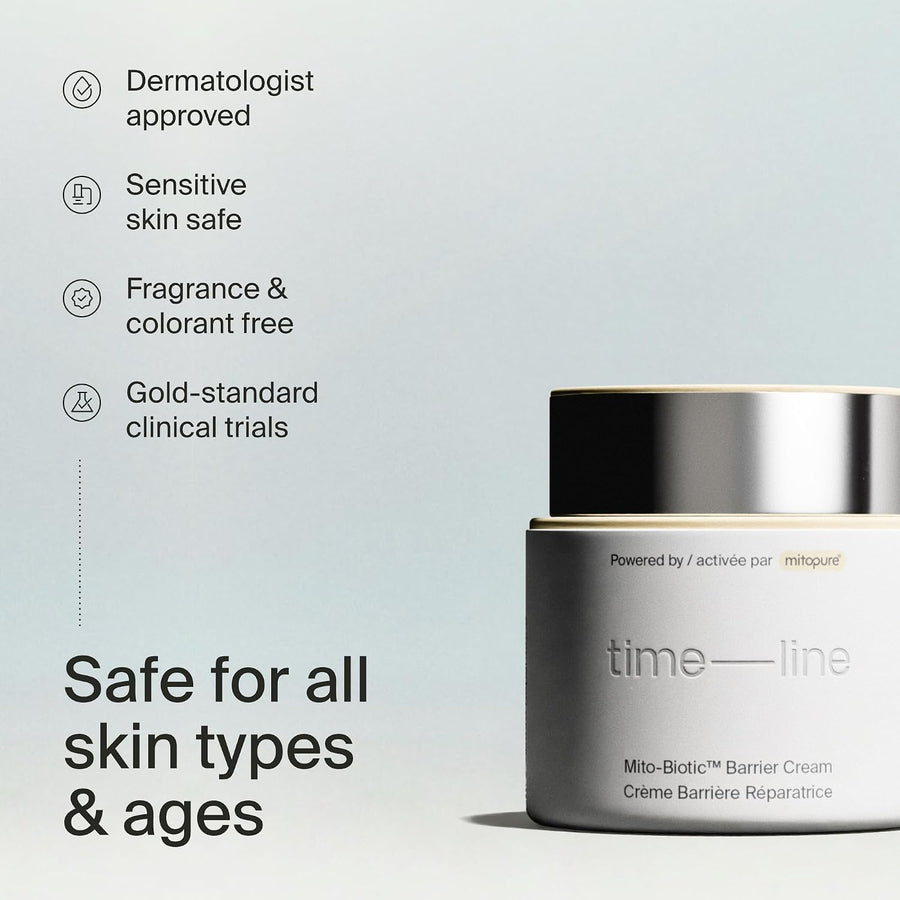 Timeline Mito-Biotic‚Ñ¢ Barrier Cream Nourishing Moisturizer With Peptides to Restore Dry Skin & Strengthen Barrier - 1.7 Fl Oz