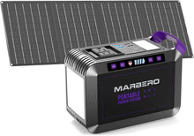 MARBERO 172Wh Solar Generator with 40W Solar Panel Portable Solar Power Station 200W Camping Outdoor Hiking Fishing Emergency CPAP