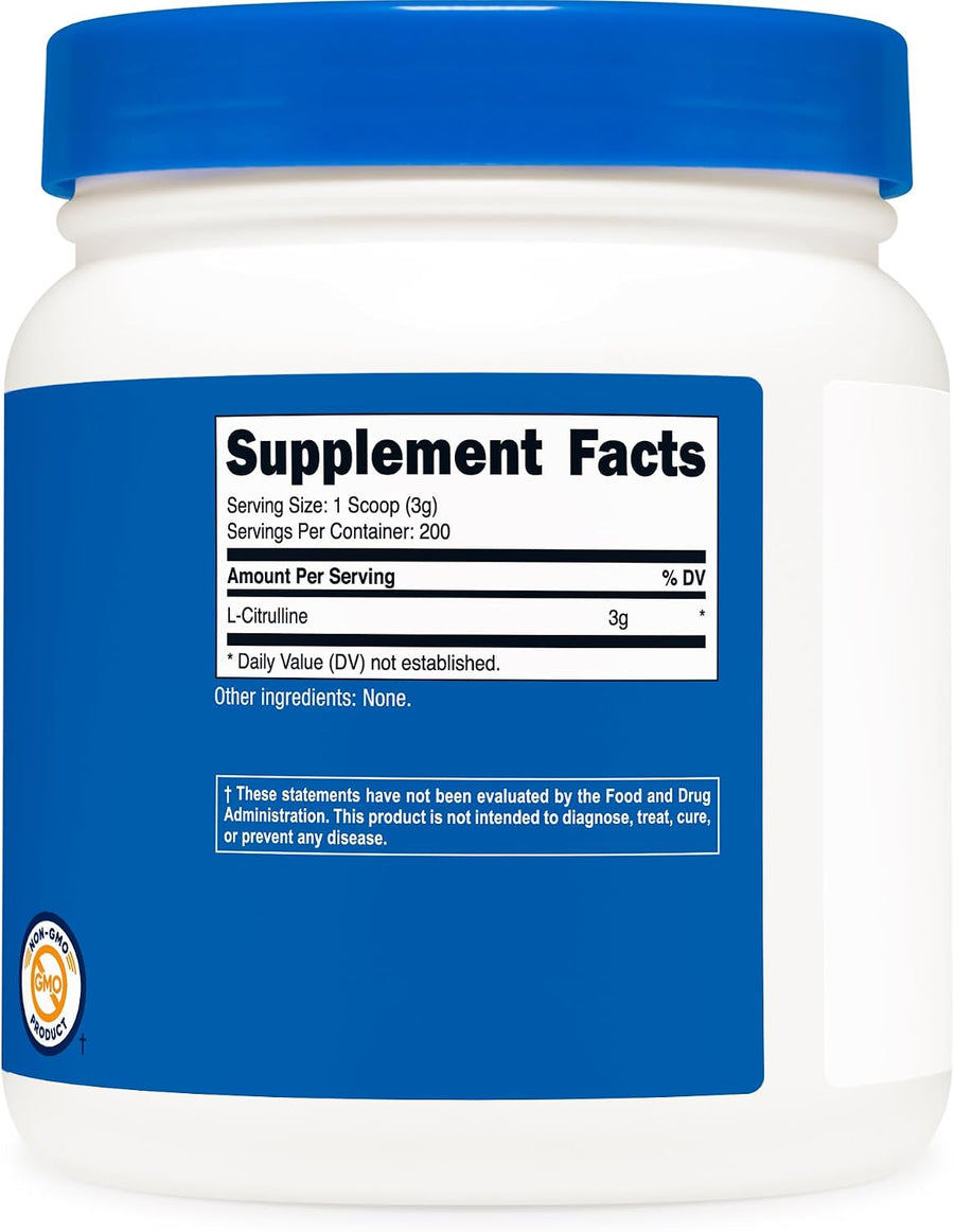 Nutricost Pure L-Citrulline (Base) Powder