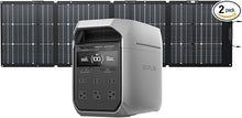 EF ECOFLOW Solar Generator DELTA 3 Plus with 220W Bifacial Solar Panel, 1000W Solar Input, LFP(LiFePO4) Battery