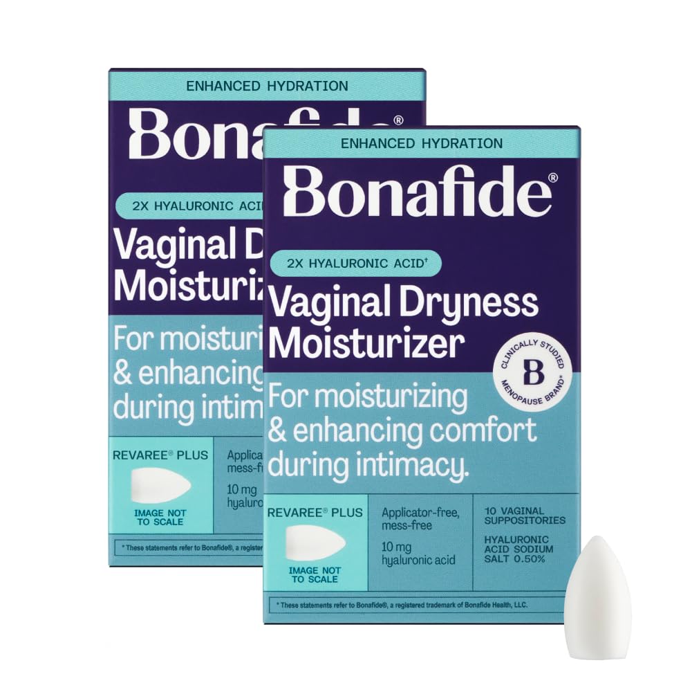 Bonafide Extra Strength Vaginal Moisturizer Revaree Plus ‚Äì 10 mg Hyaluronic Acid ‚Äì Hormone-Free ‚Äì For Vaginal Dryness Associated with Pain & Sensitive Tissue ‚Äì 2-Month Supply