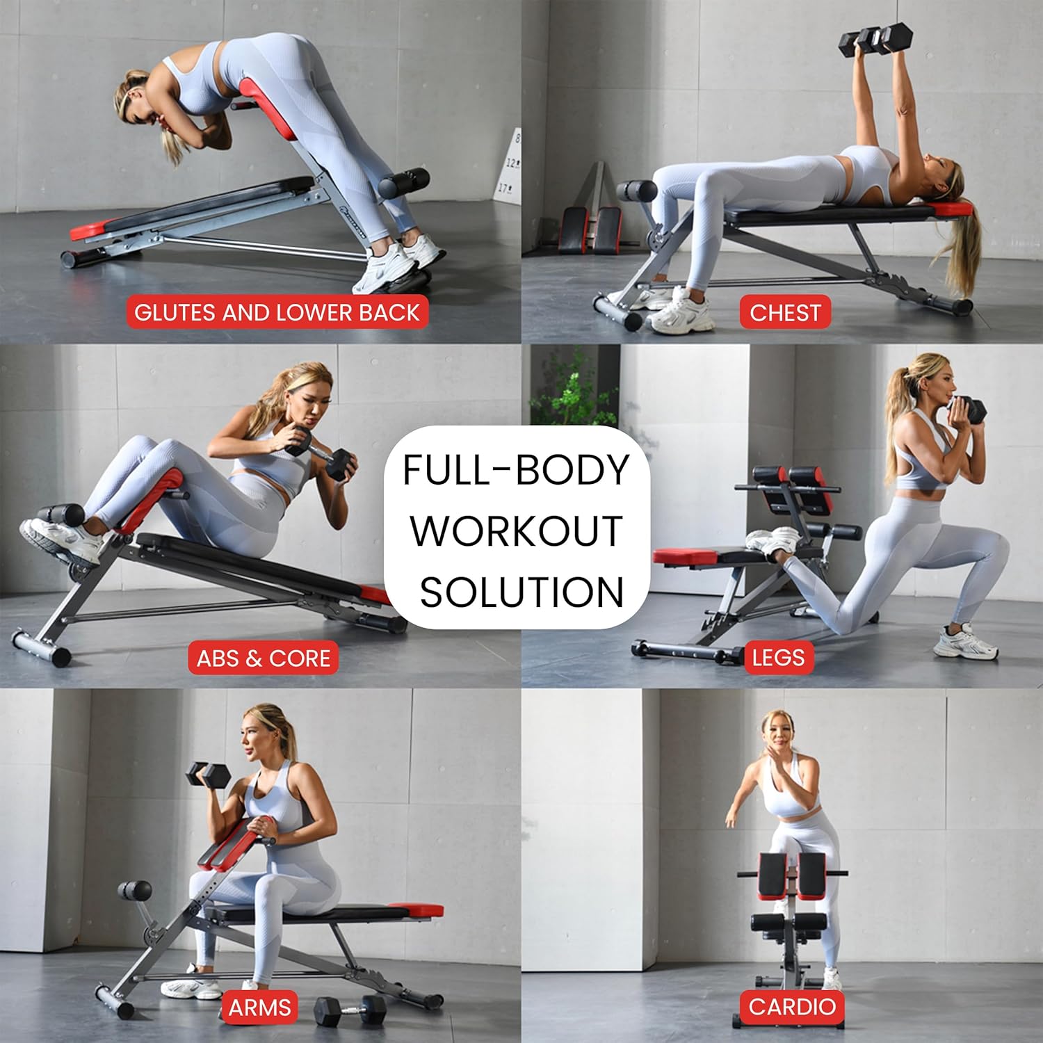 FF Finer Form Multi-Functional Weight Bench for Full All-in-One Body Workout