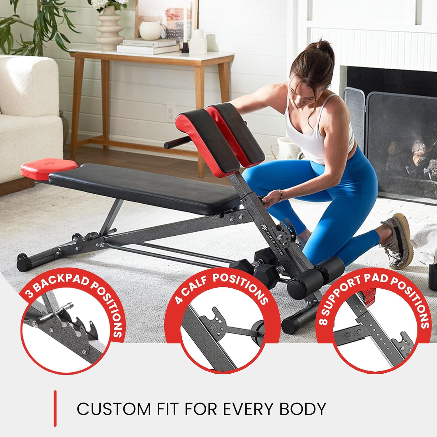 FF Finer Form Multi-Functional Weight Bench for Full All-in-One Body Workout
