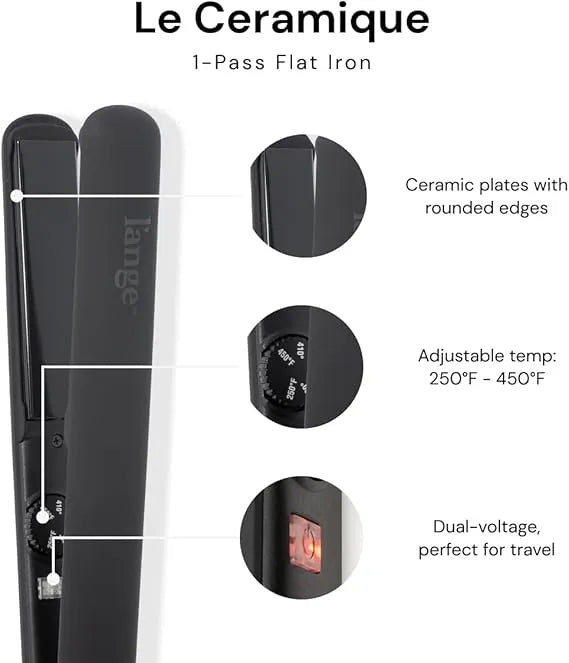 L'ANGE HAIR Le Ceramique 1-Pass Flat Iron Hair Straightener