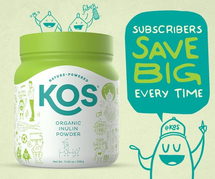 KOS Organic Inulin Powder, Unflavored & Unsweetened Superfood