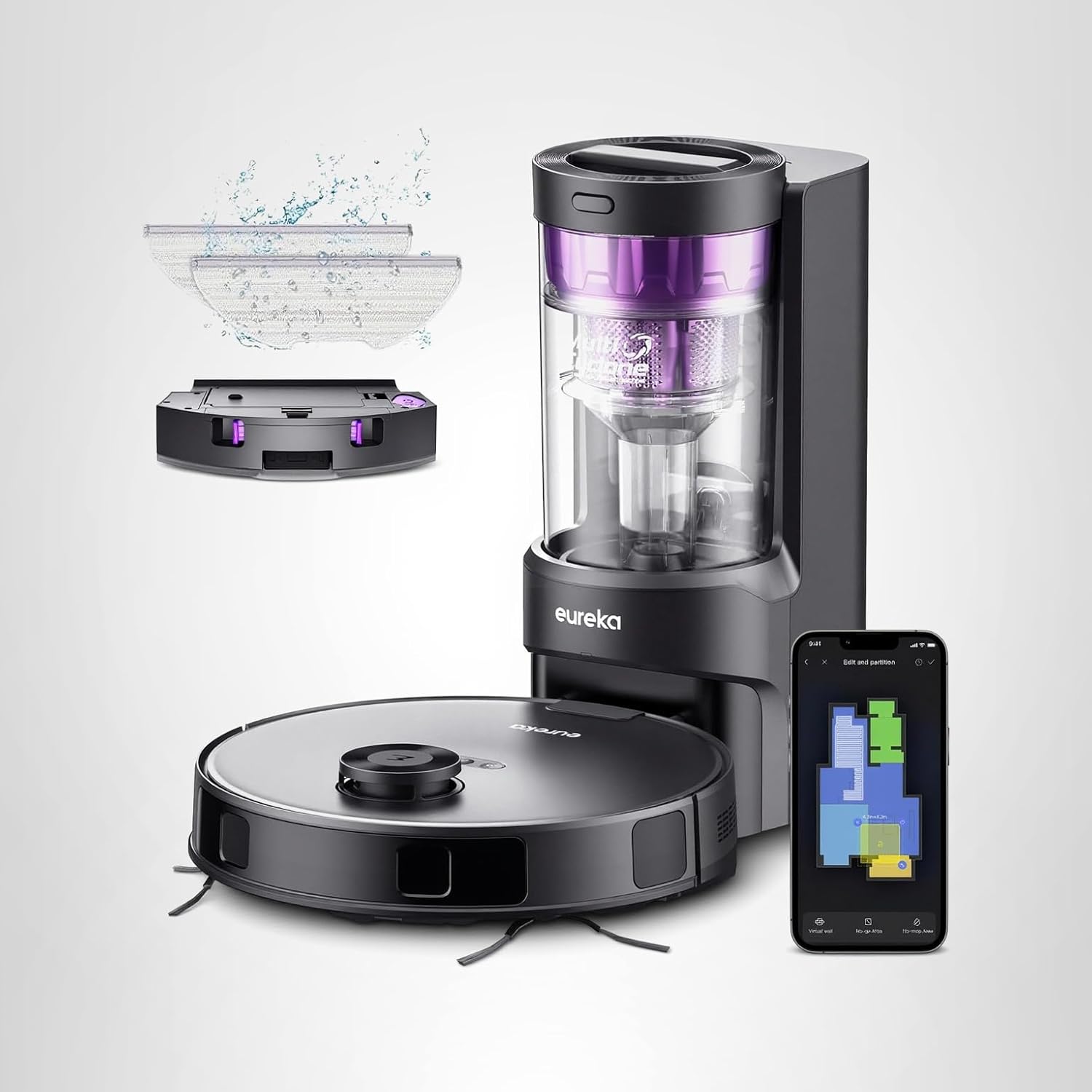 Eureka Robot Vacuum with Bagless Self Emptying Station