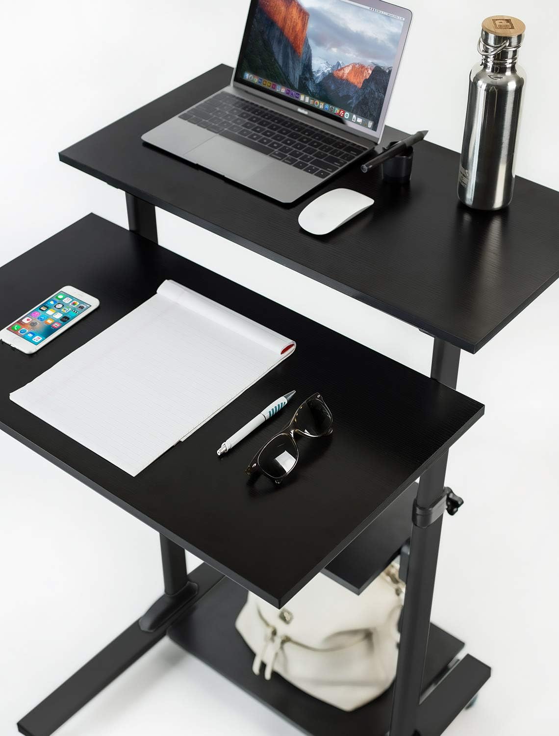 Mount-It! Black Rolling Standing Desk