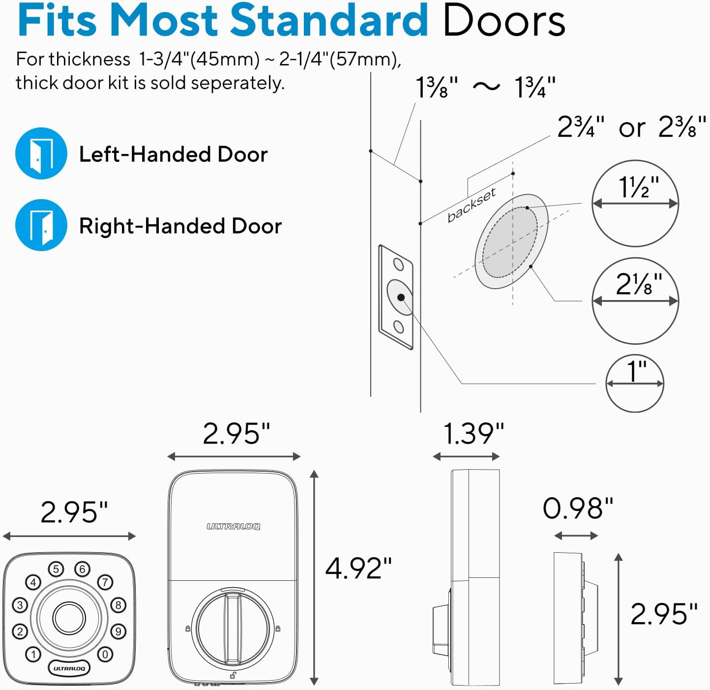 ULTRALOQ Smart Lock U-Bolt Pro