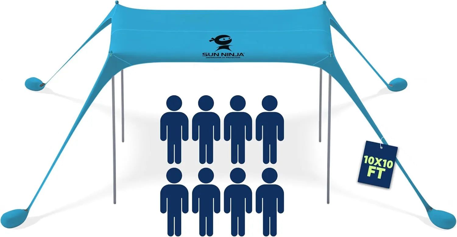 SUN NINJA Beach Tent Sun Shelter
