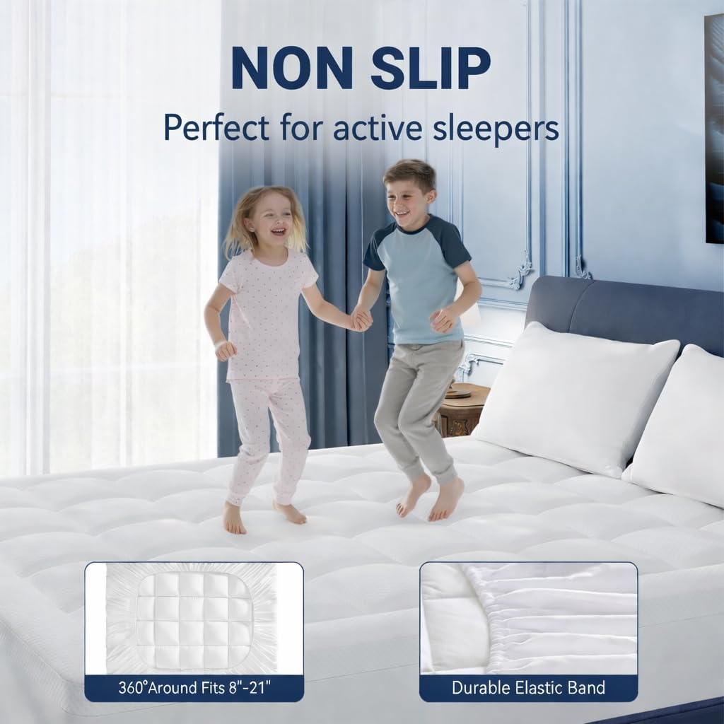 ELEMUSE 3 Inch Cooling Memory Foam Mattress Topper Twin