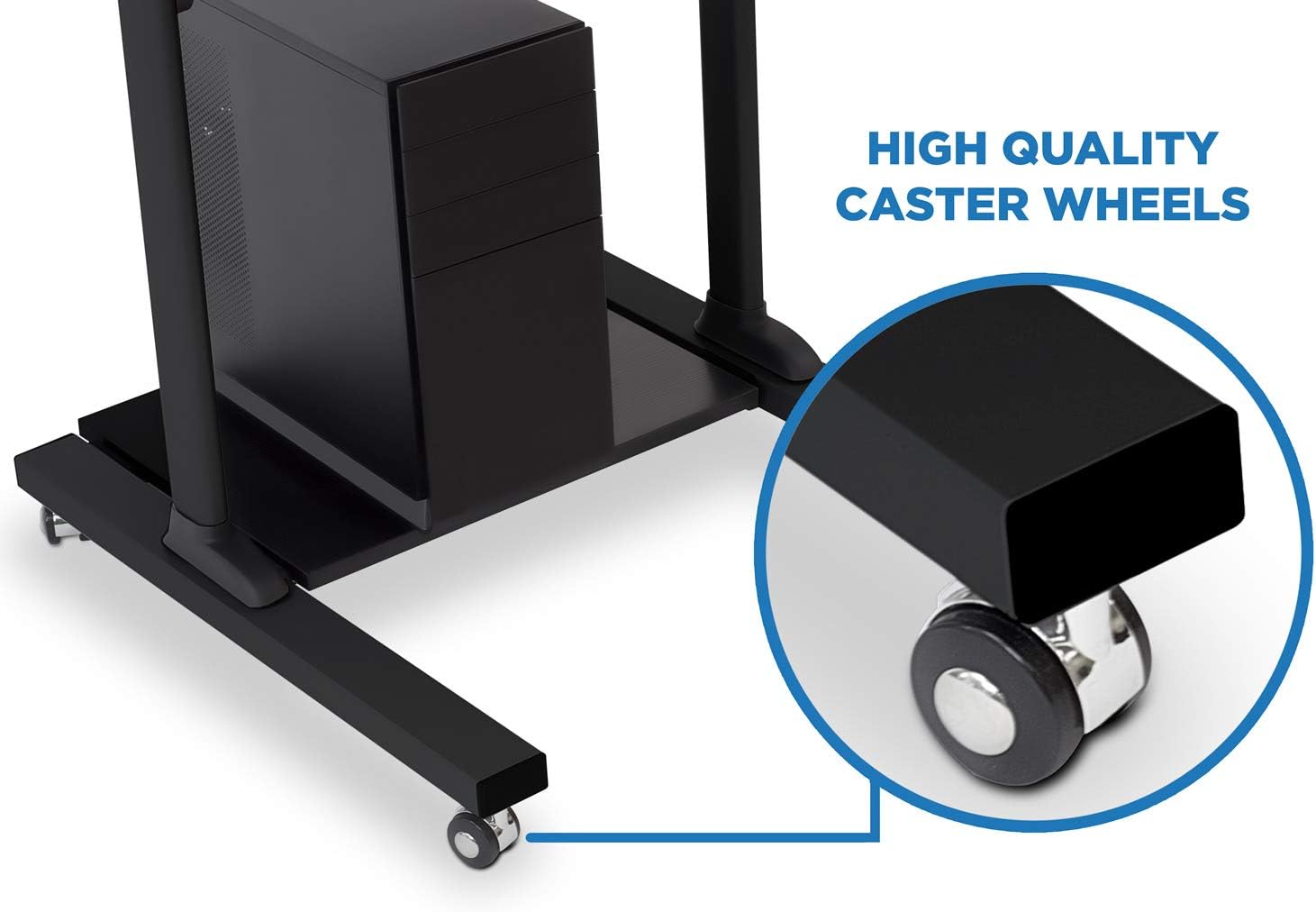 Mount-It! Black Rolling Standing Desk