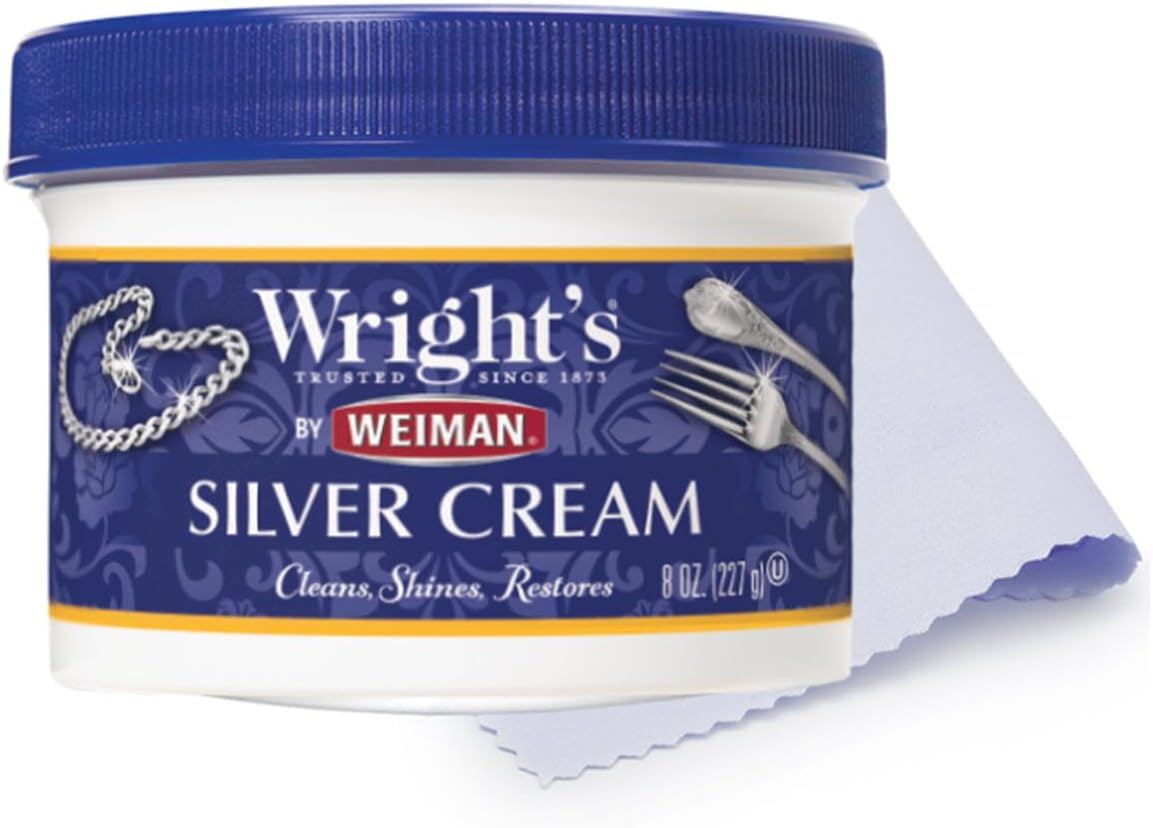 Wright's by Weiman Silver Cleaner and Polish Cream with Polishing