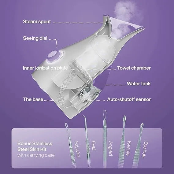 NanoSteamer Large 3-in-1 Nano Ionic Facial Steamer