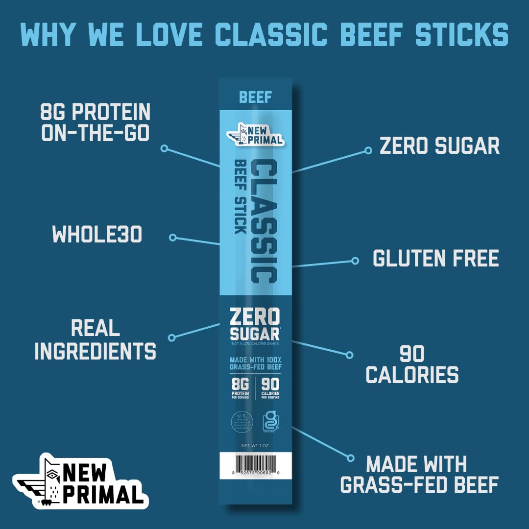 The New Primal Grass Fed Beef Sticks
