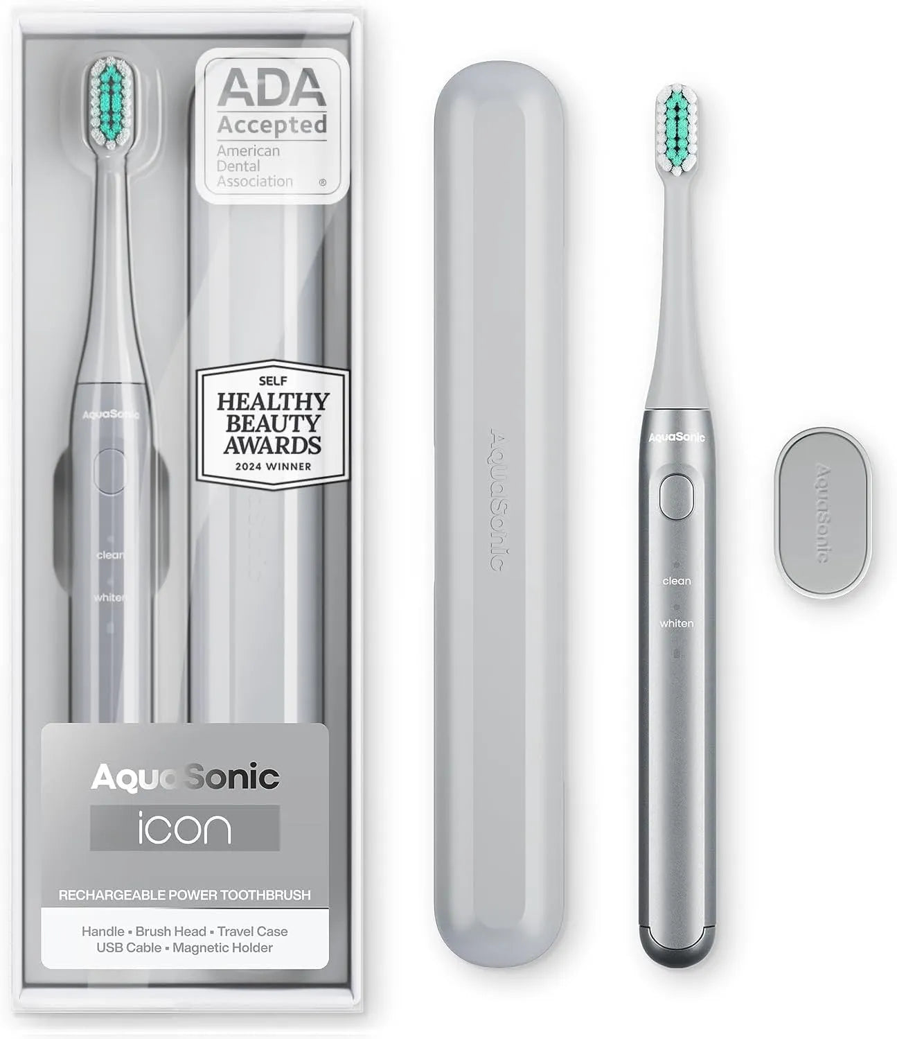 Aquasonic Icon ADA-Accepted Rechargeable Toothbrush