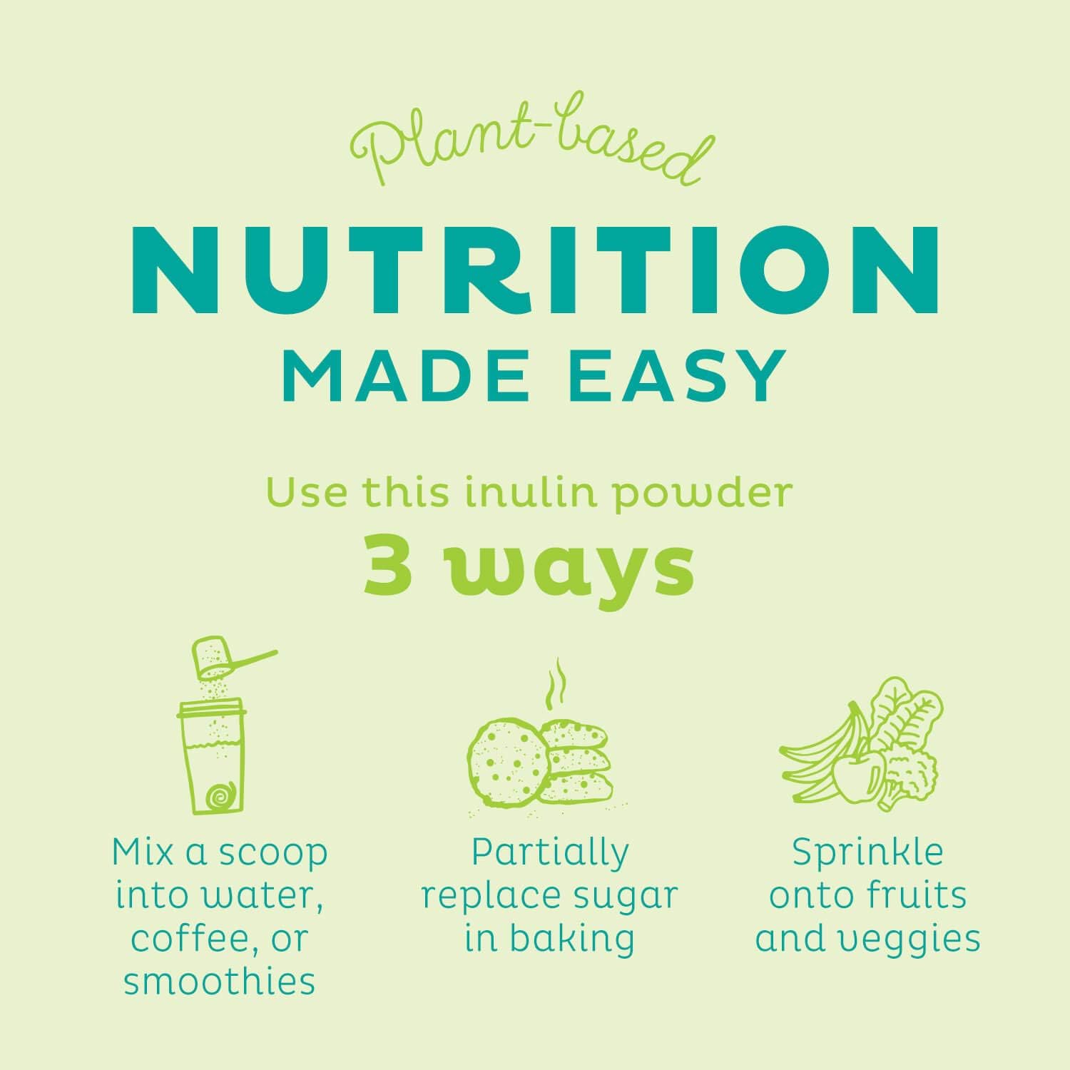 KOS Organic Inulin Powder, Unflavored & Unsweetened Superfood