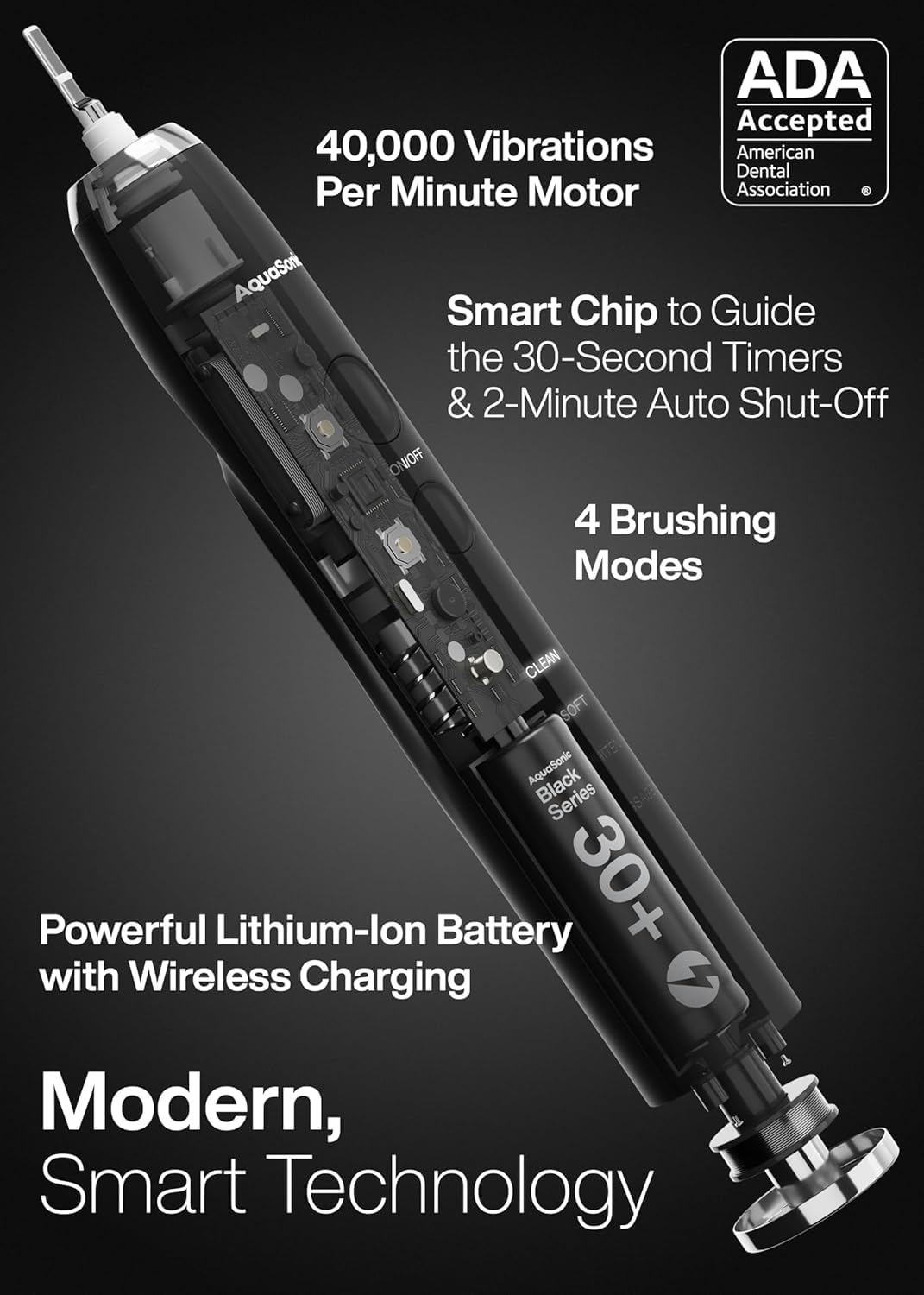 Aquasonic Black Series Ultra Whitening Toothbrush