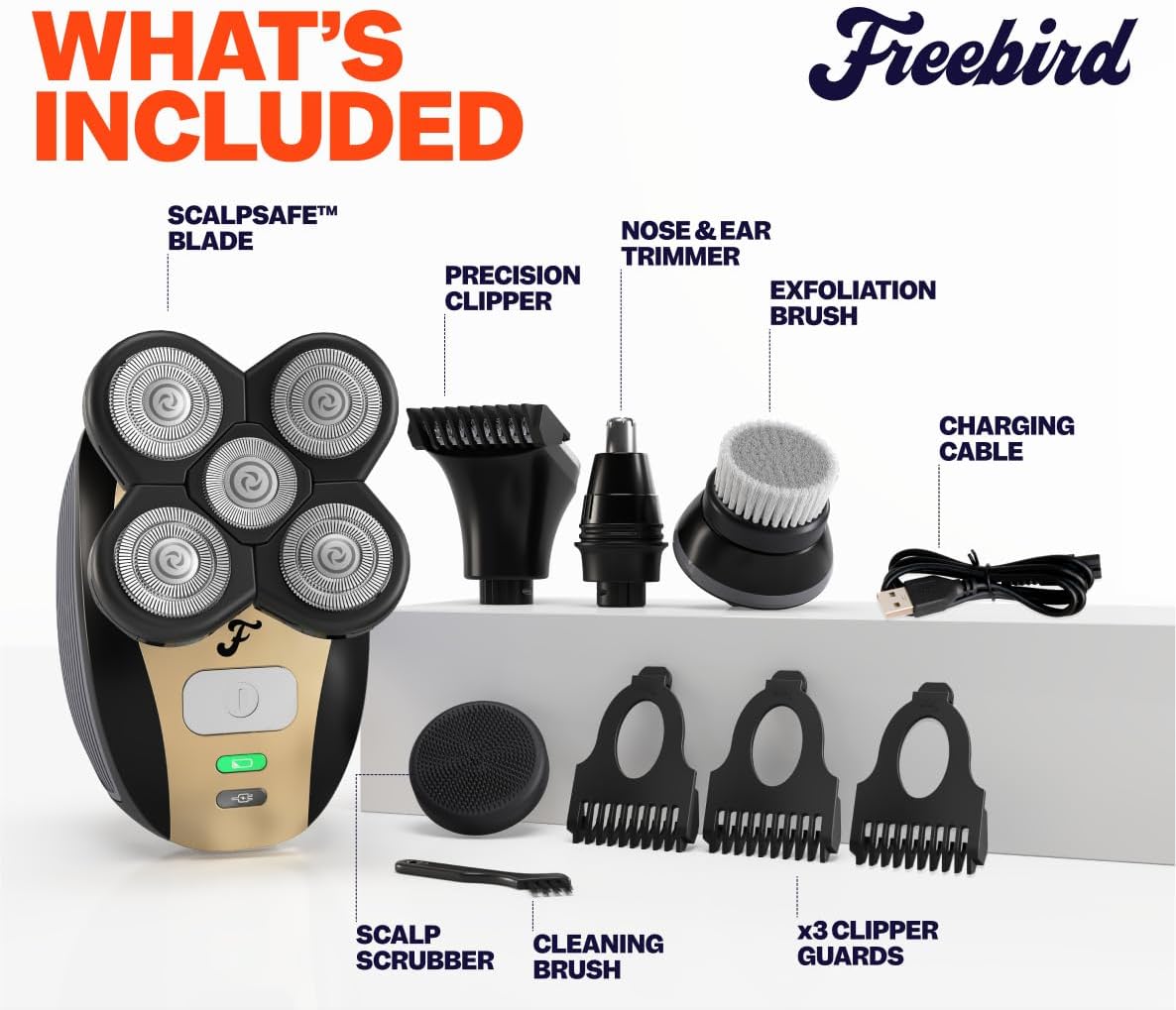 Freebird FlexSeries Electric Head & Body Hair Shaver
