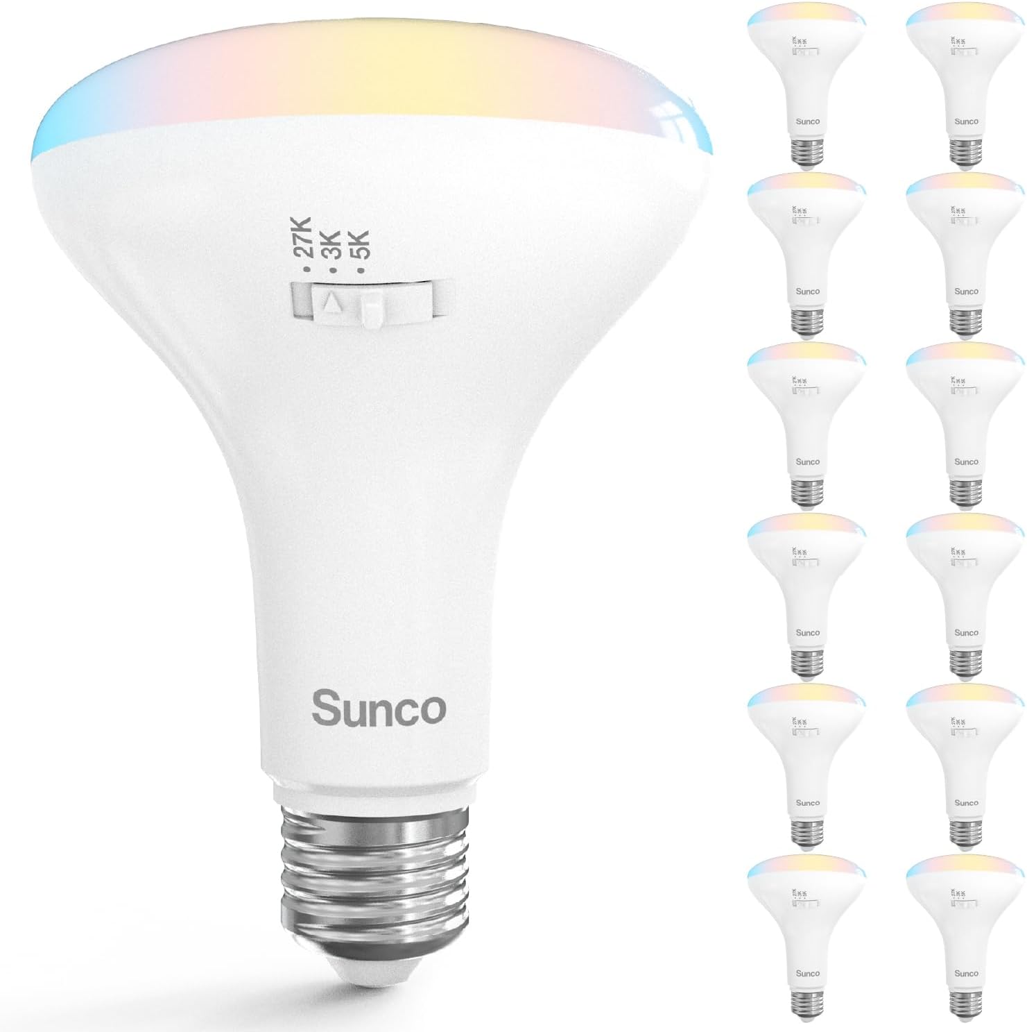Sunco 12 Pack BR30 Light Bulbs LED