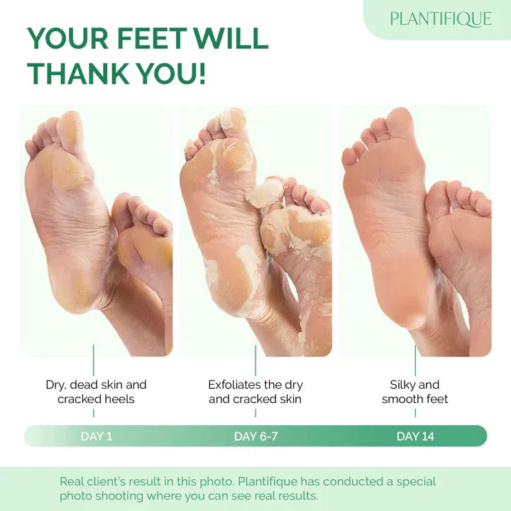 PLANTIFIQUE Foot Peeling Mask 2 Pack