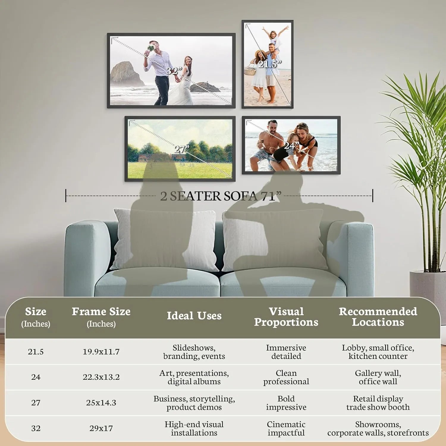 BSIMB Large Digital Picture Frame