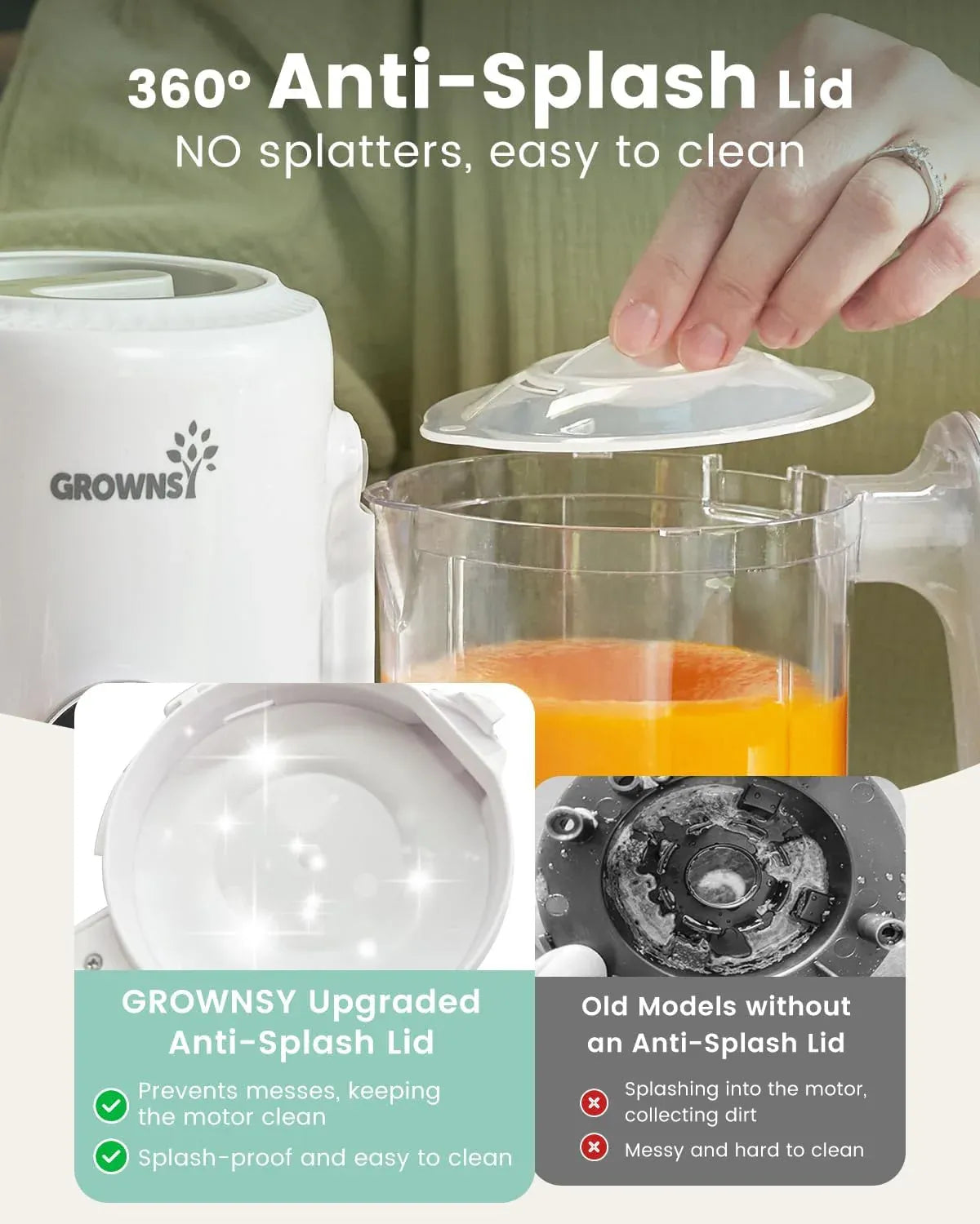 GROWNSY Baby Food Maker with Steam Basket