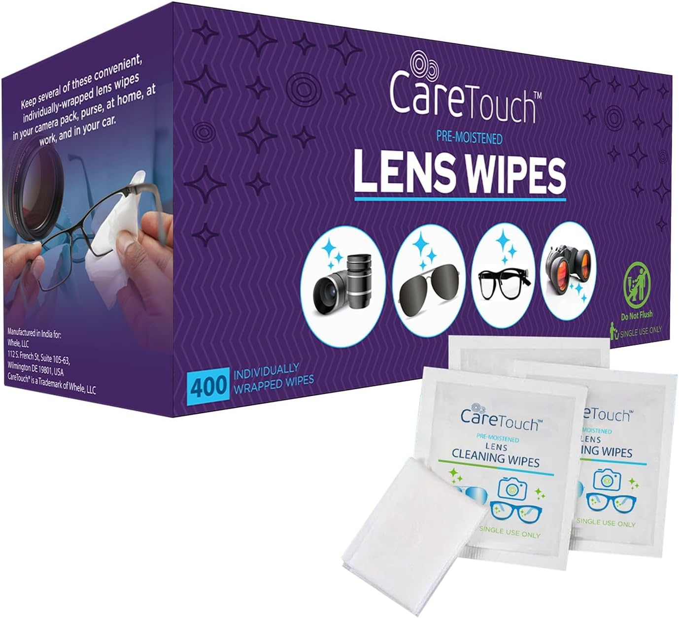 Care Touch Lens Wipes for Eyeglasses