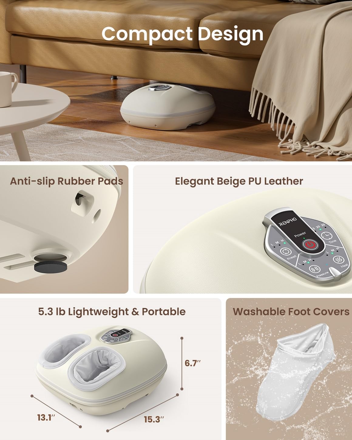 RENPHO Foot Massager Machine with Heat