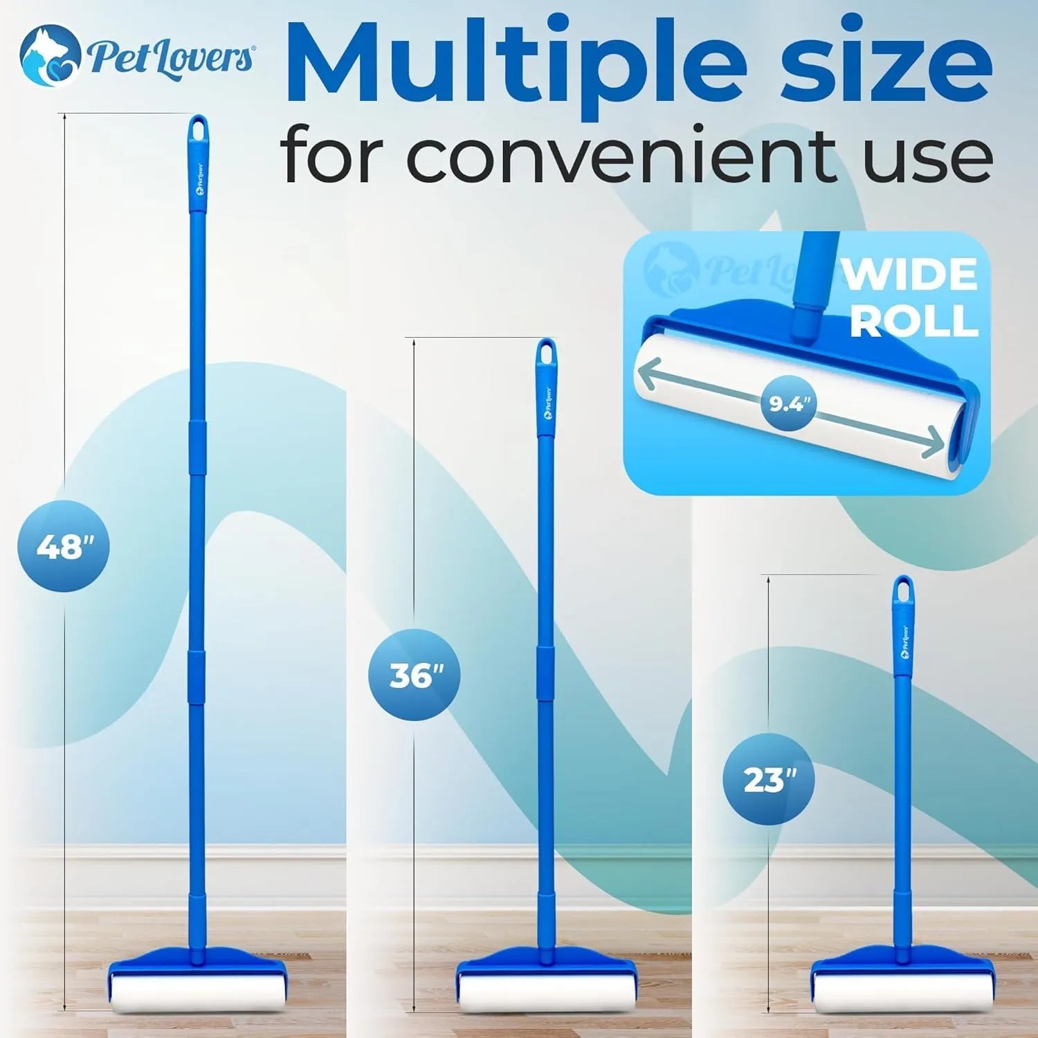 PetLovers Large Lint Roller with 3 Refills