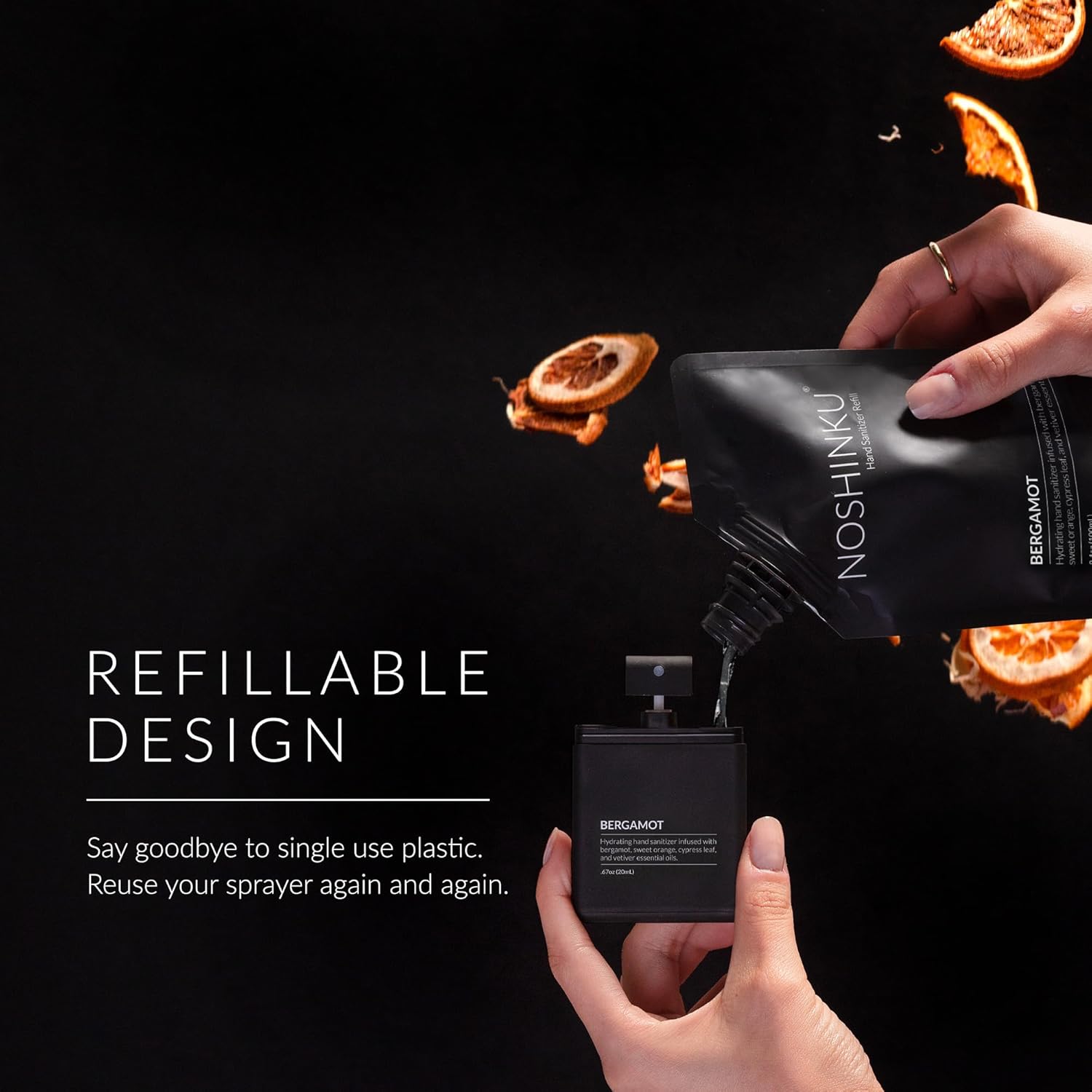 Noshinku - Refillable Hand Sanitizer Bergamot