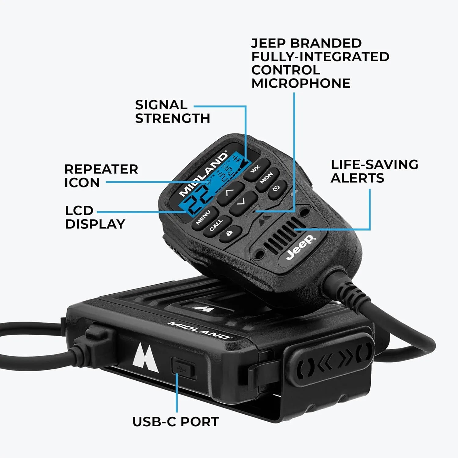 Midland - MXT275 Jeep Branded MicroMobile GMRS Radio