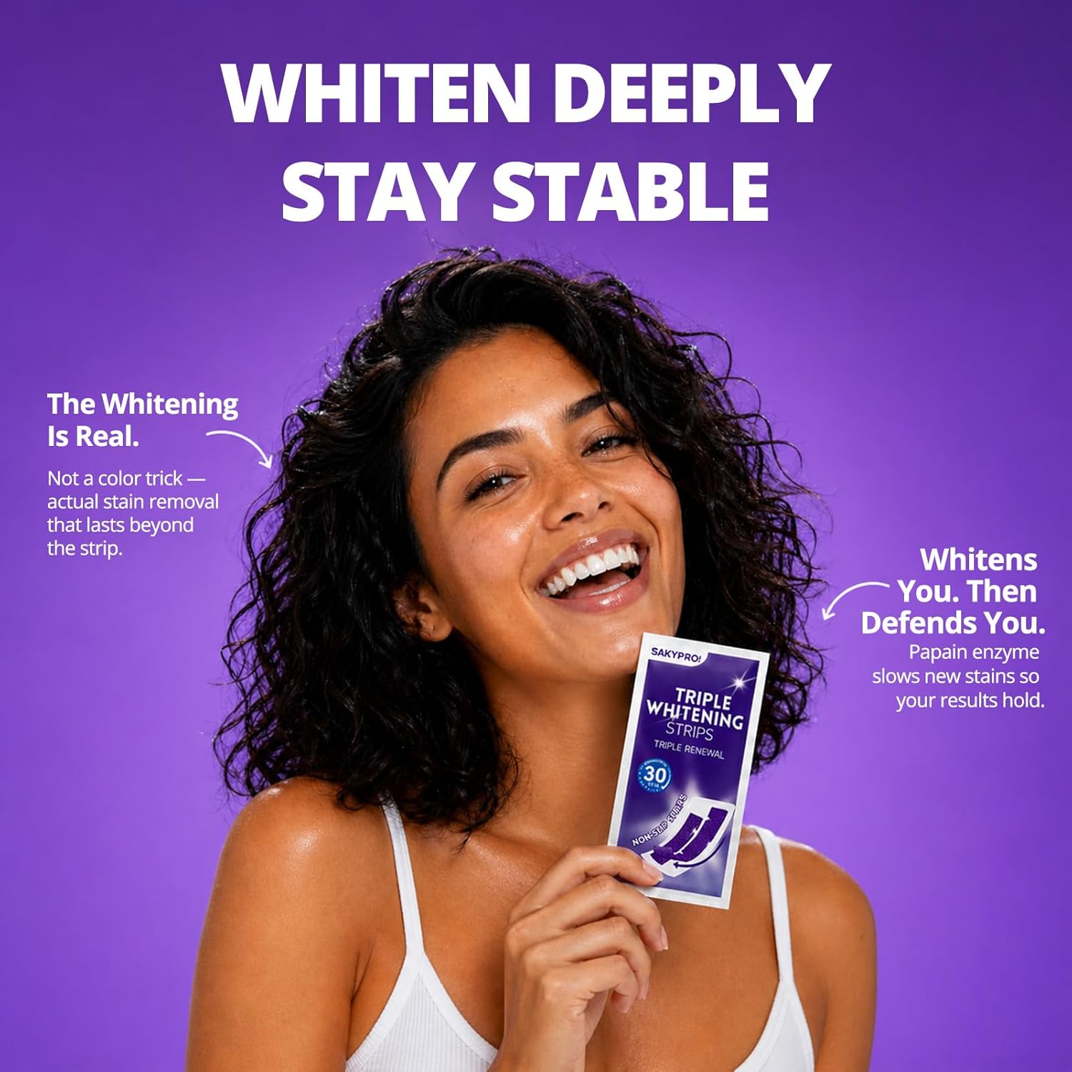 SAKYPRORAL Purple Whitening Strips