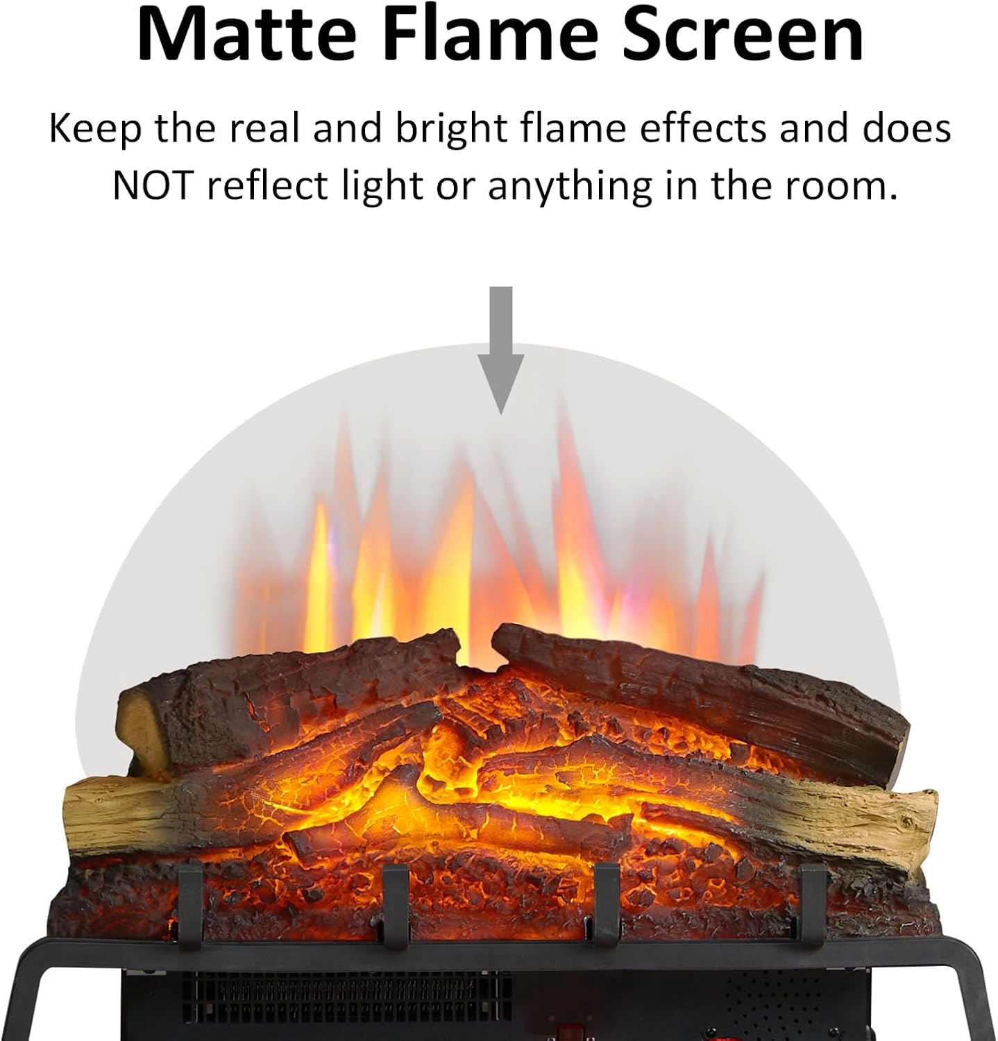 LegendFlame 25" W Free Standing Electric Fireplace Log Set