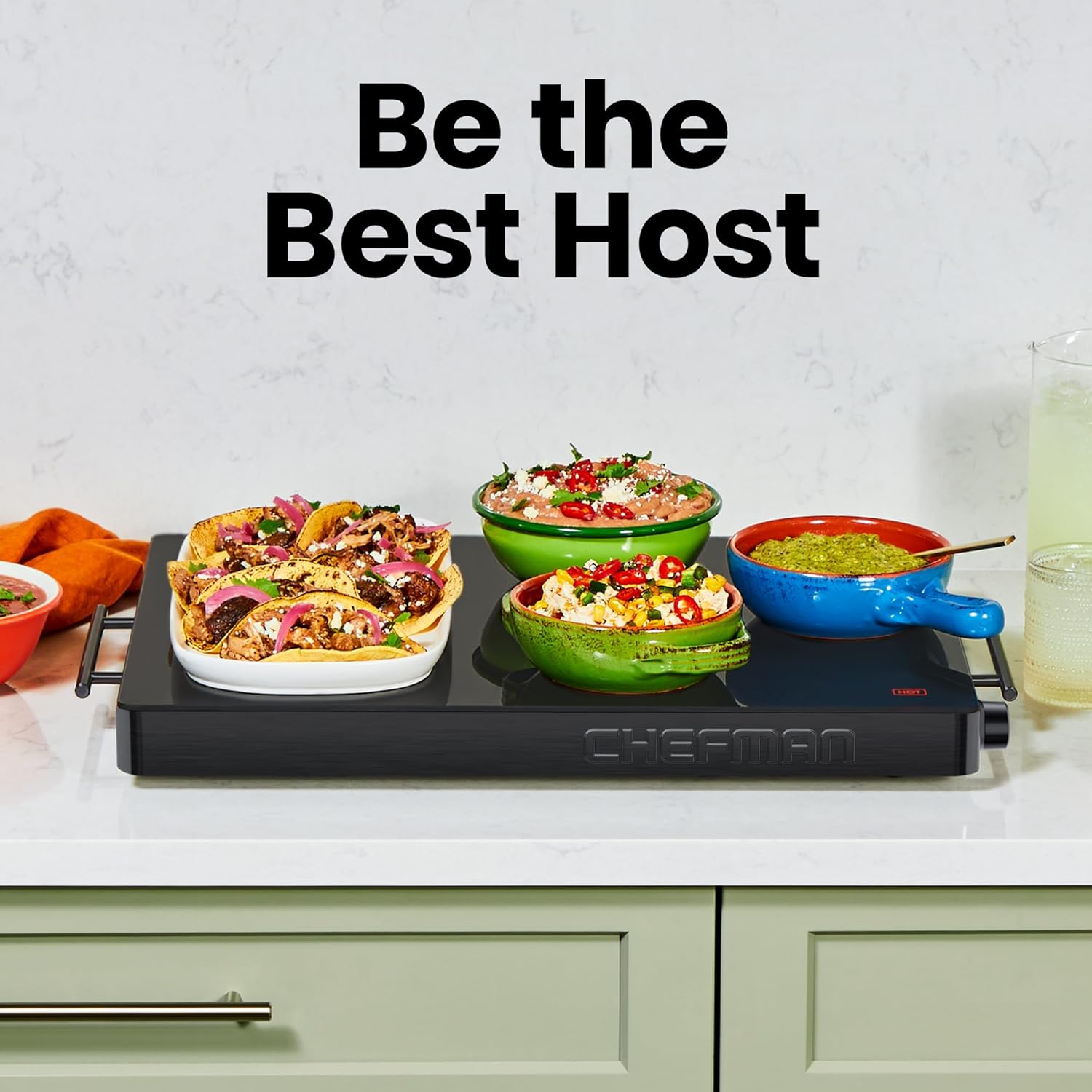 Chefman Electric Warming Tray with Adjustable Temperature Control