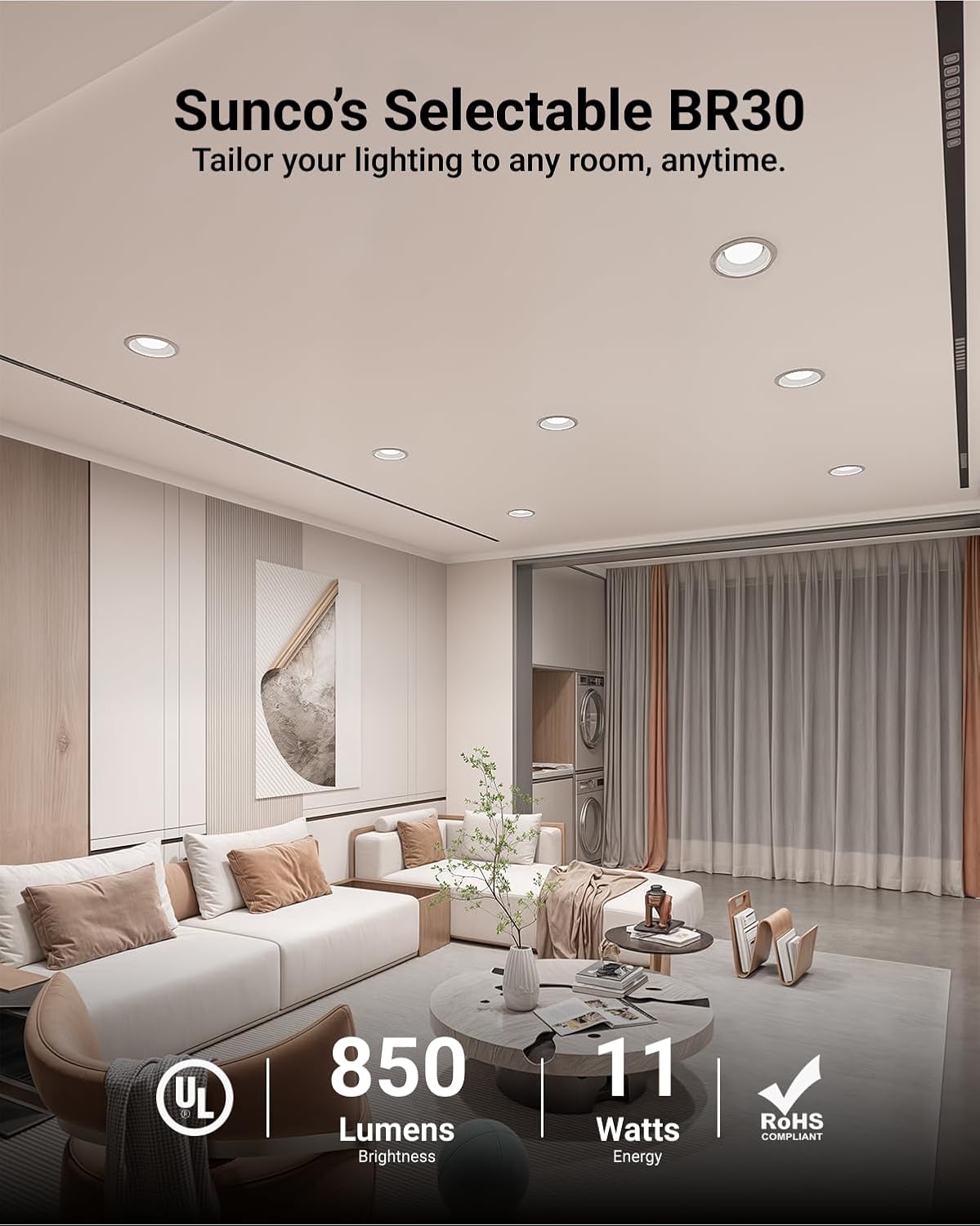 Sunco 12 Pack BR30 Light Bulbs LED