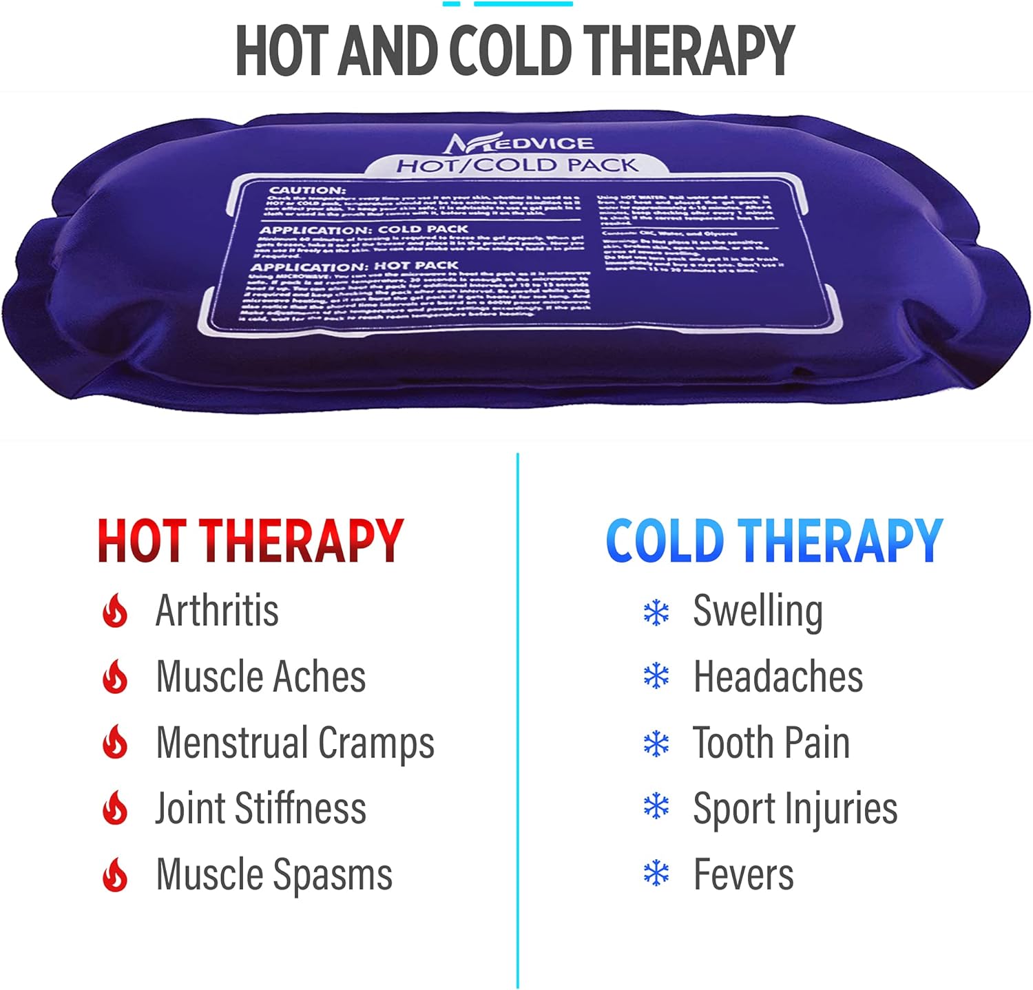 Reusable Hot and Cold Ice Packs for Injuries