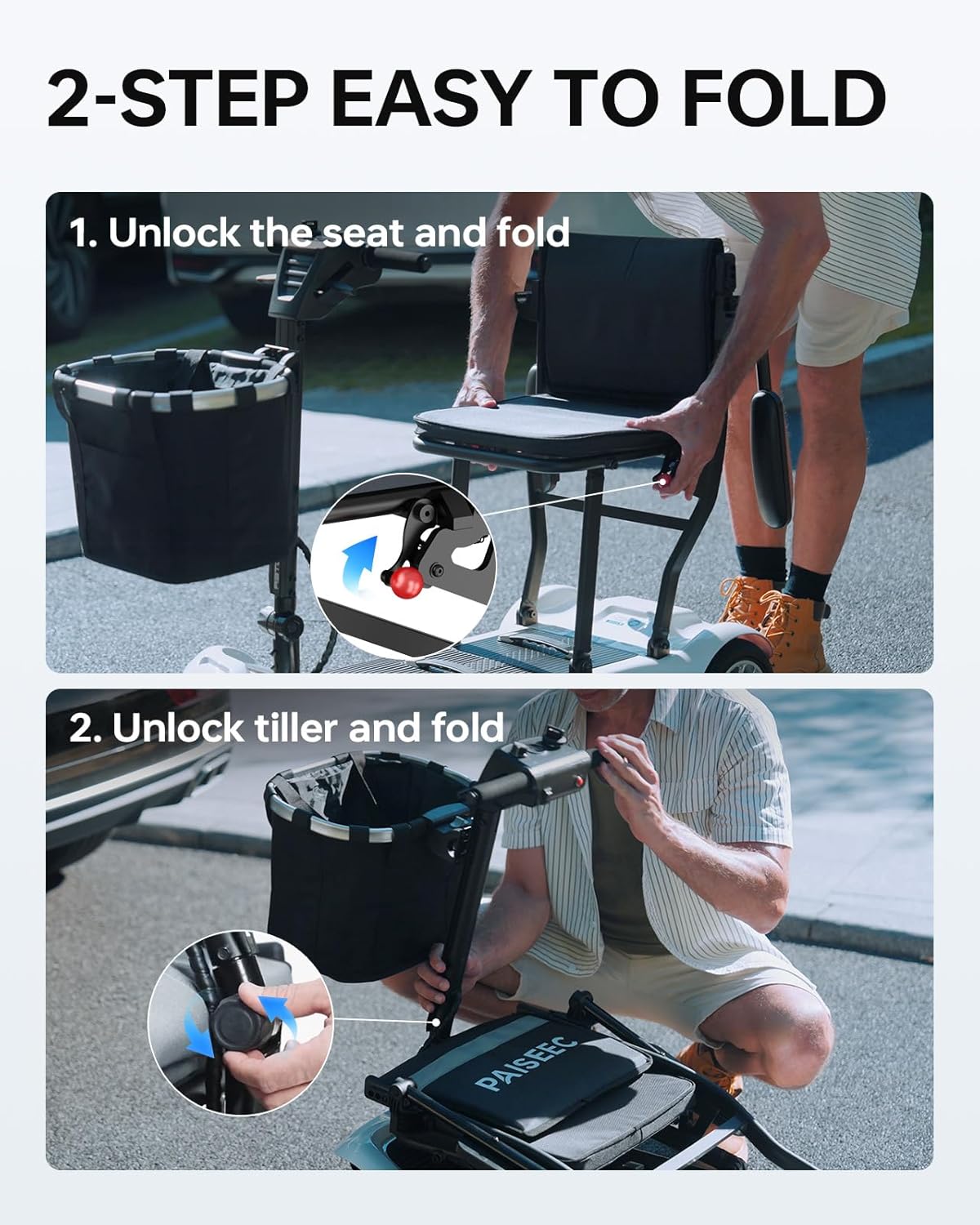 PAISEEC D3 Ultra Lightweight Mobility Scooter