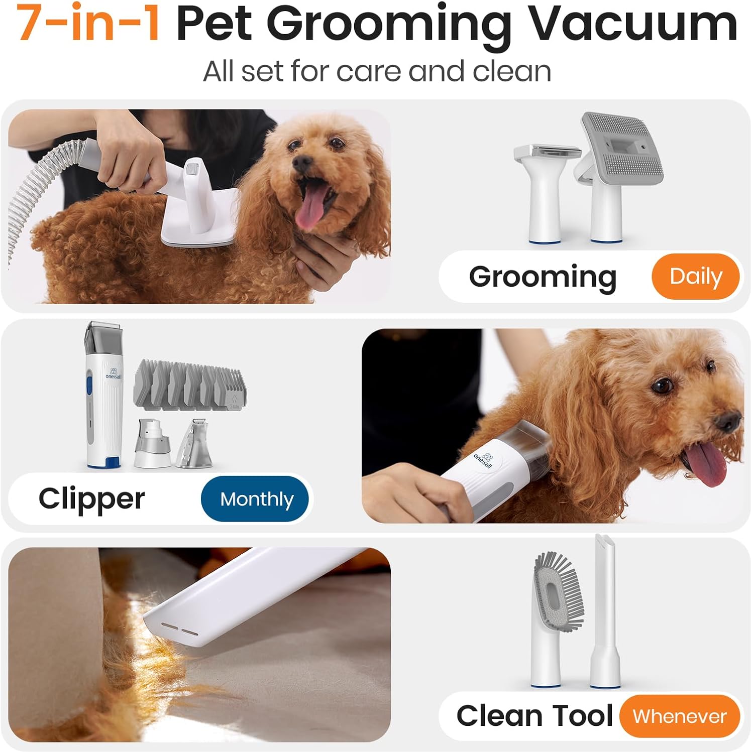oneisall Dog Grooming Vacuum