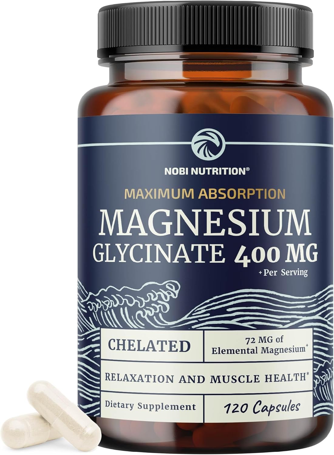 Magnesium Glycinate 400mg by Nobi Nutrition