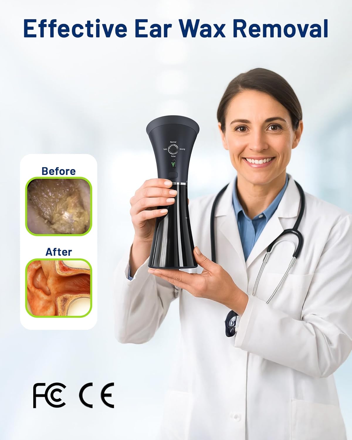 Upgraded Ear Wax Removal with One-Piece Waste Tank