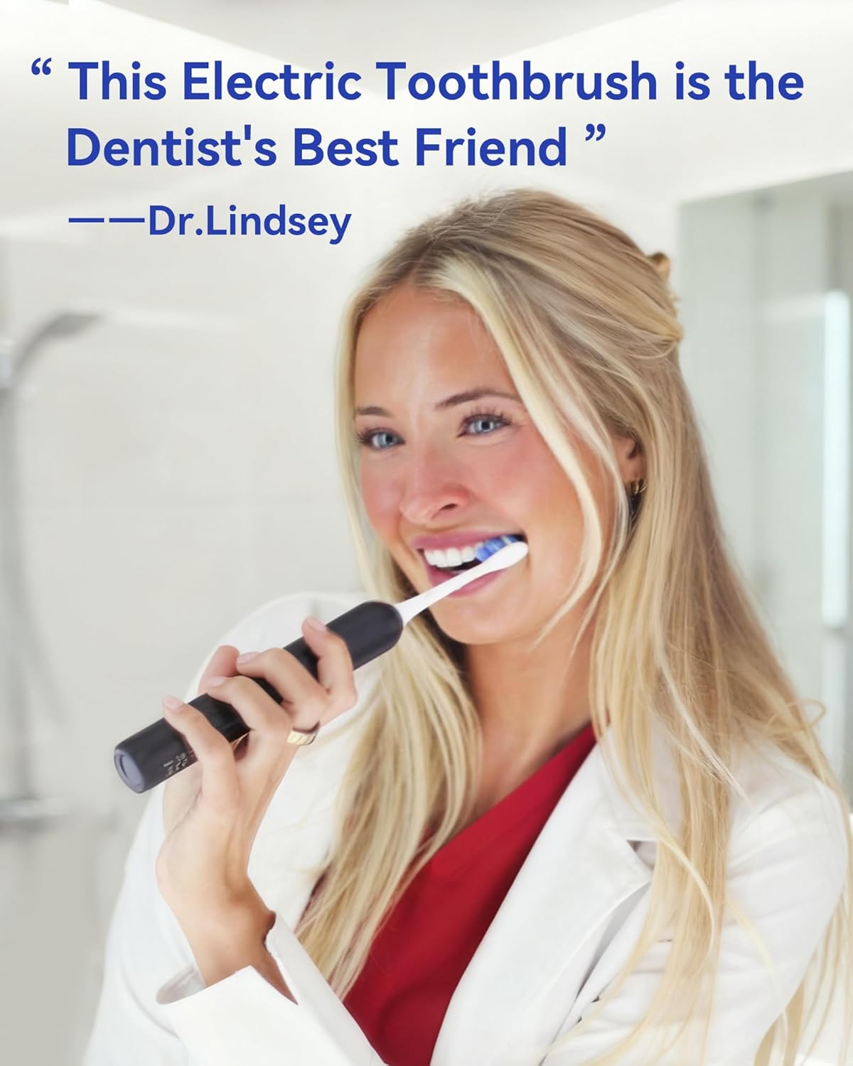 AI Electric Toothbrush w/ 6 Brush Heads By SAKYPRORAL