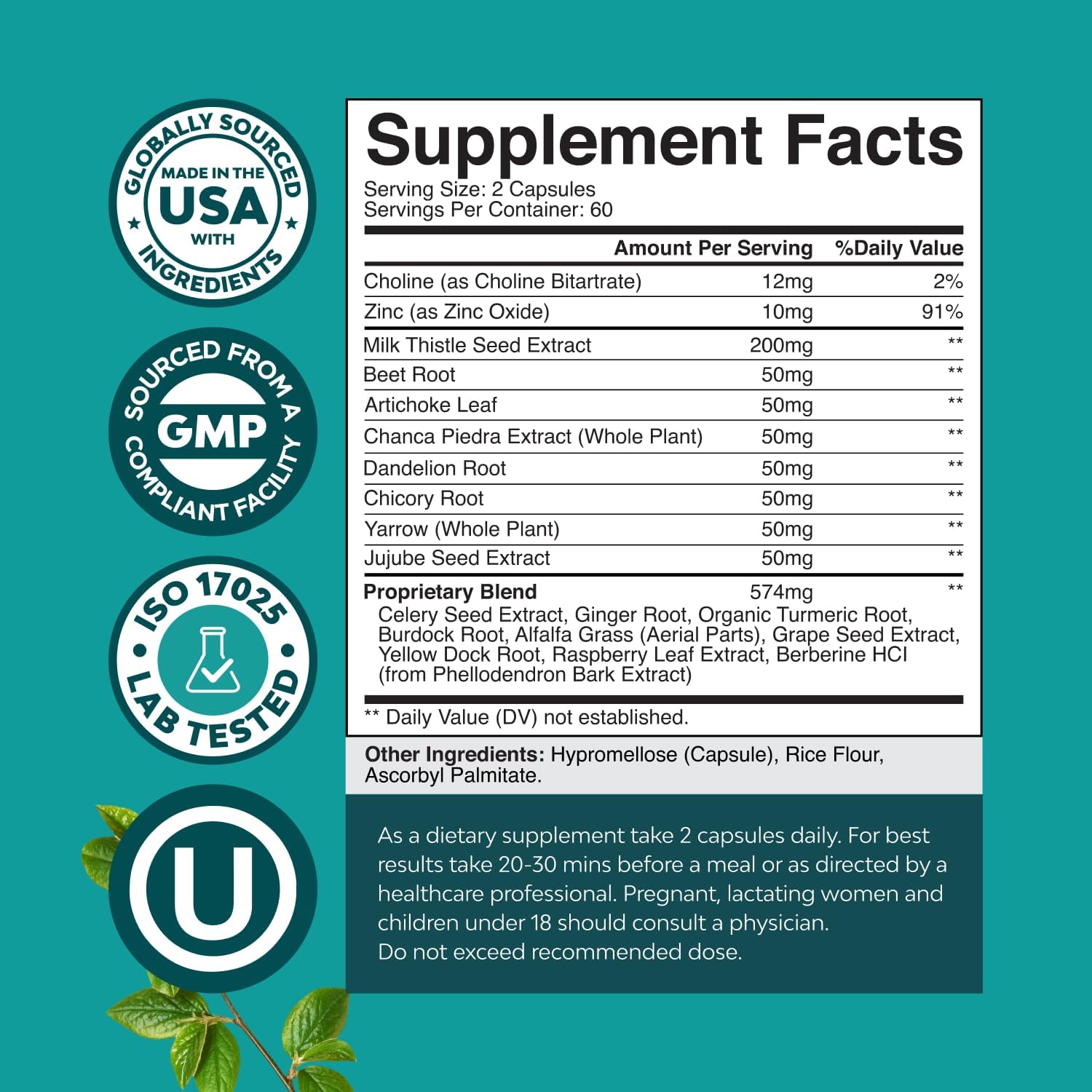 Natures Craft Liver Cleanse Detox & Repair 120 Capsules