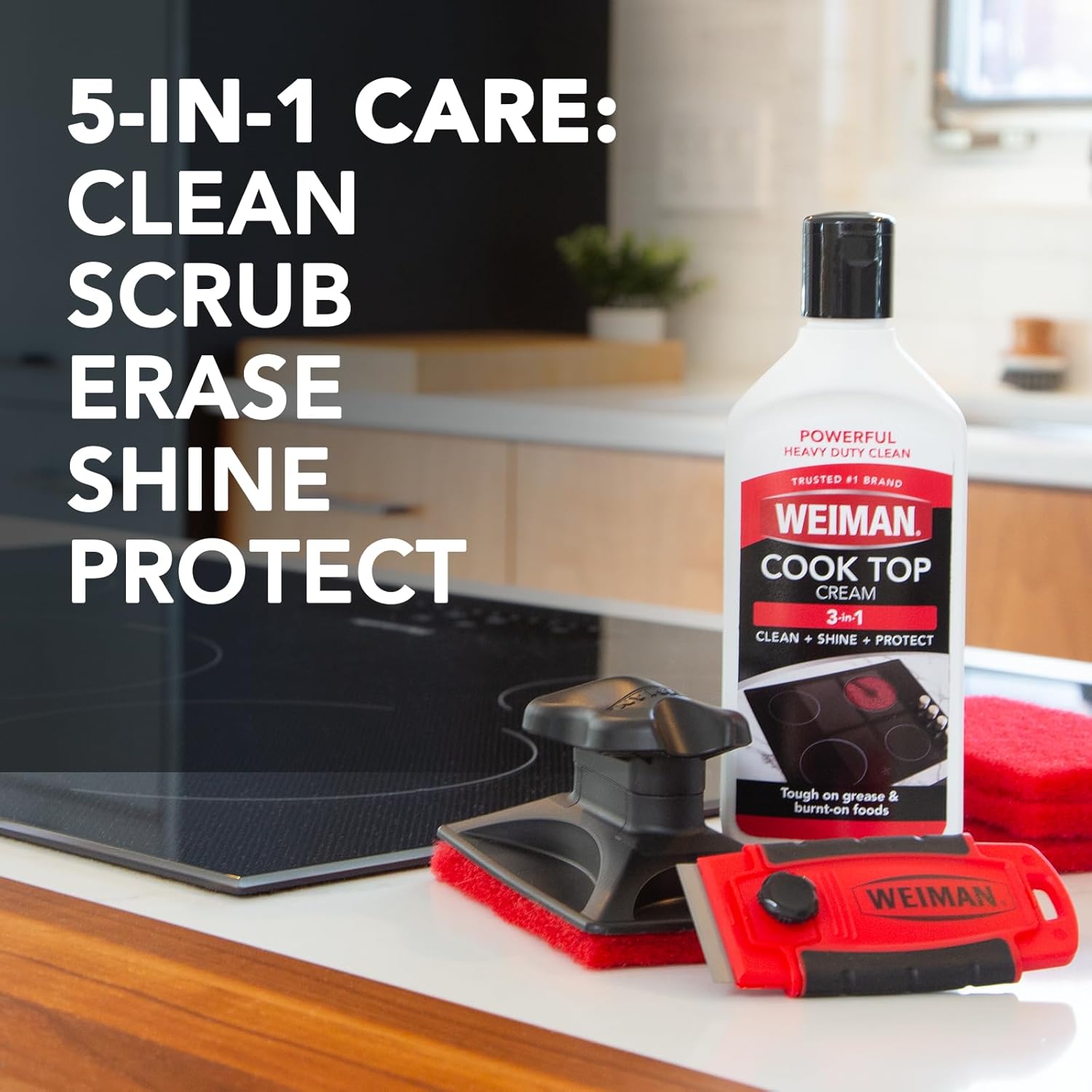 Weiman Glass Cooktop & Stove Top Cleaner Kit