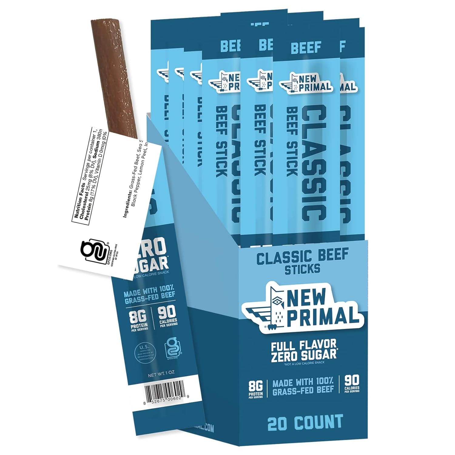 The New Primal Grass Fed Beef Sticks