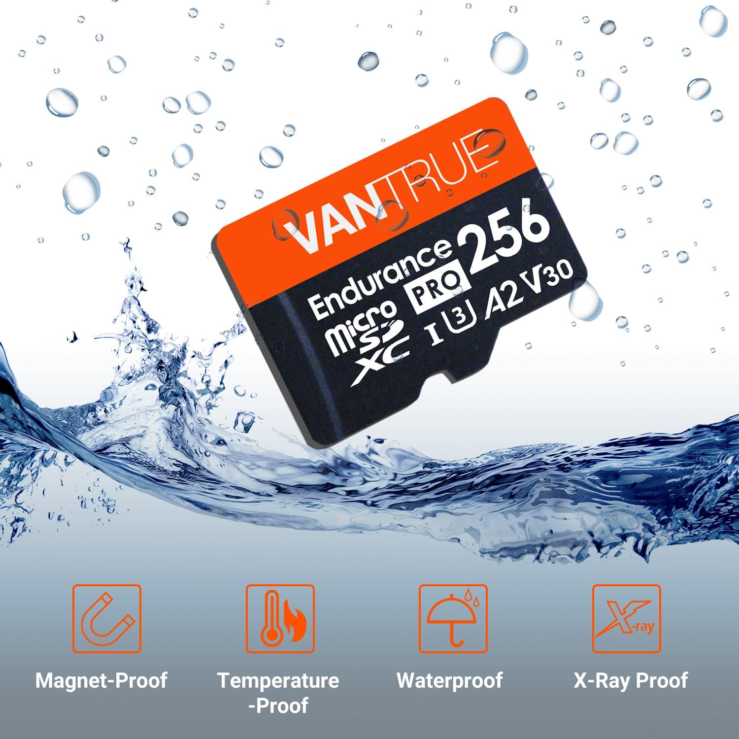 Vantrue 256GB microSDXC UHS-I U3 4K