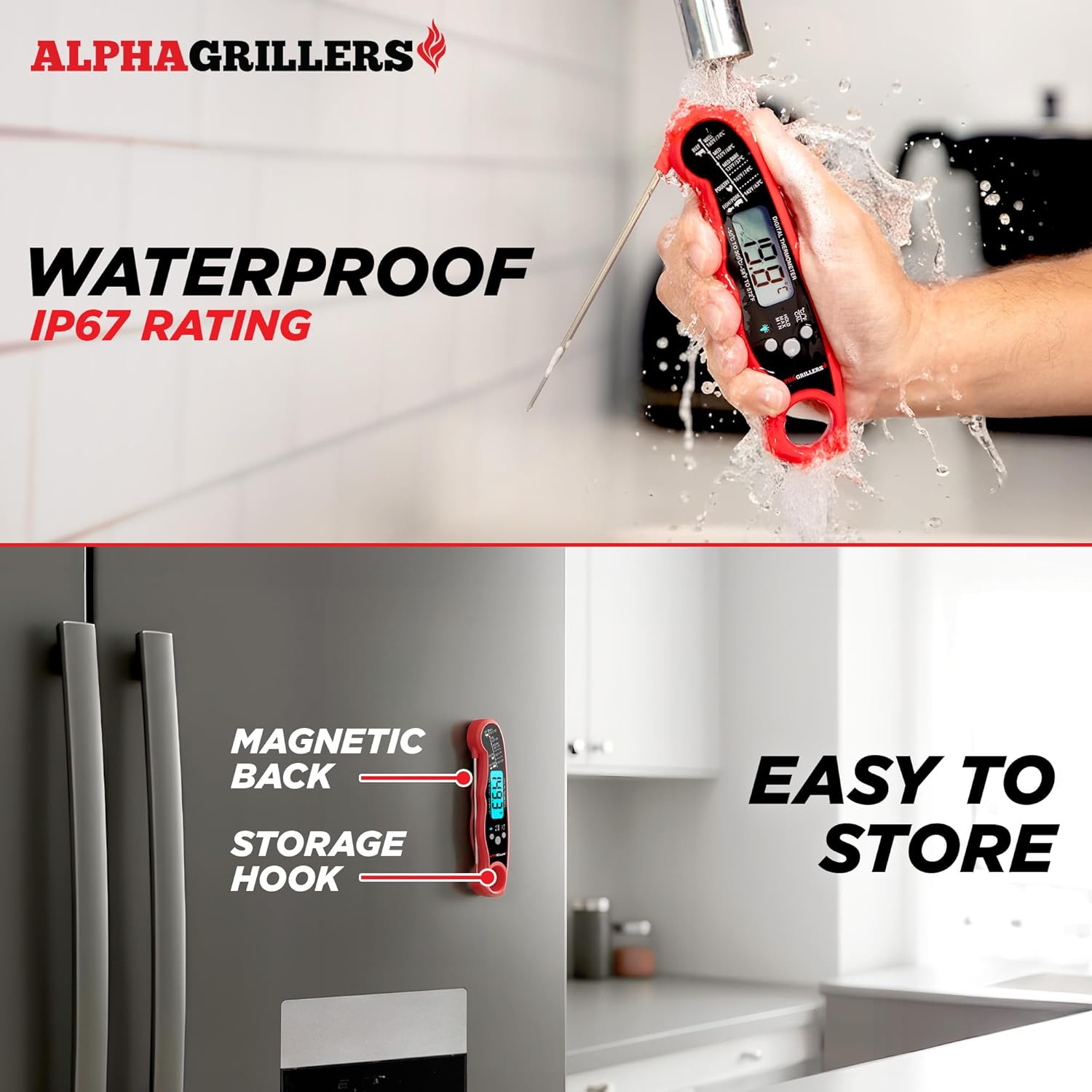 Alpha Grillers Meat Thermometer Digital