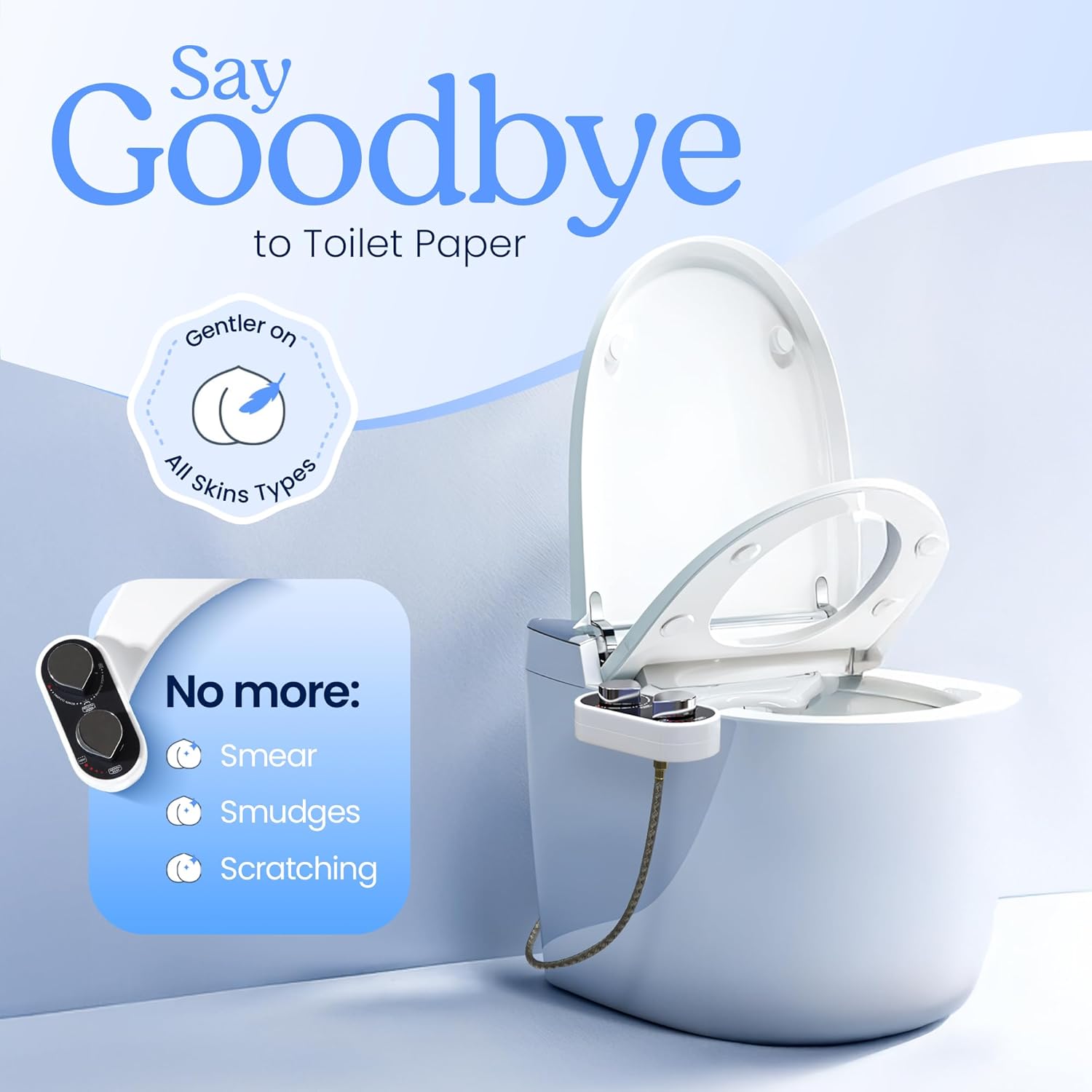 LEAR REAR Bidet Attachment for Toilet Seat