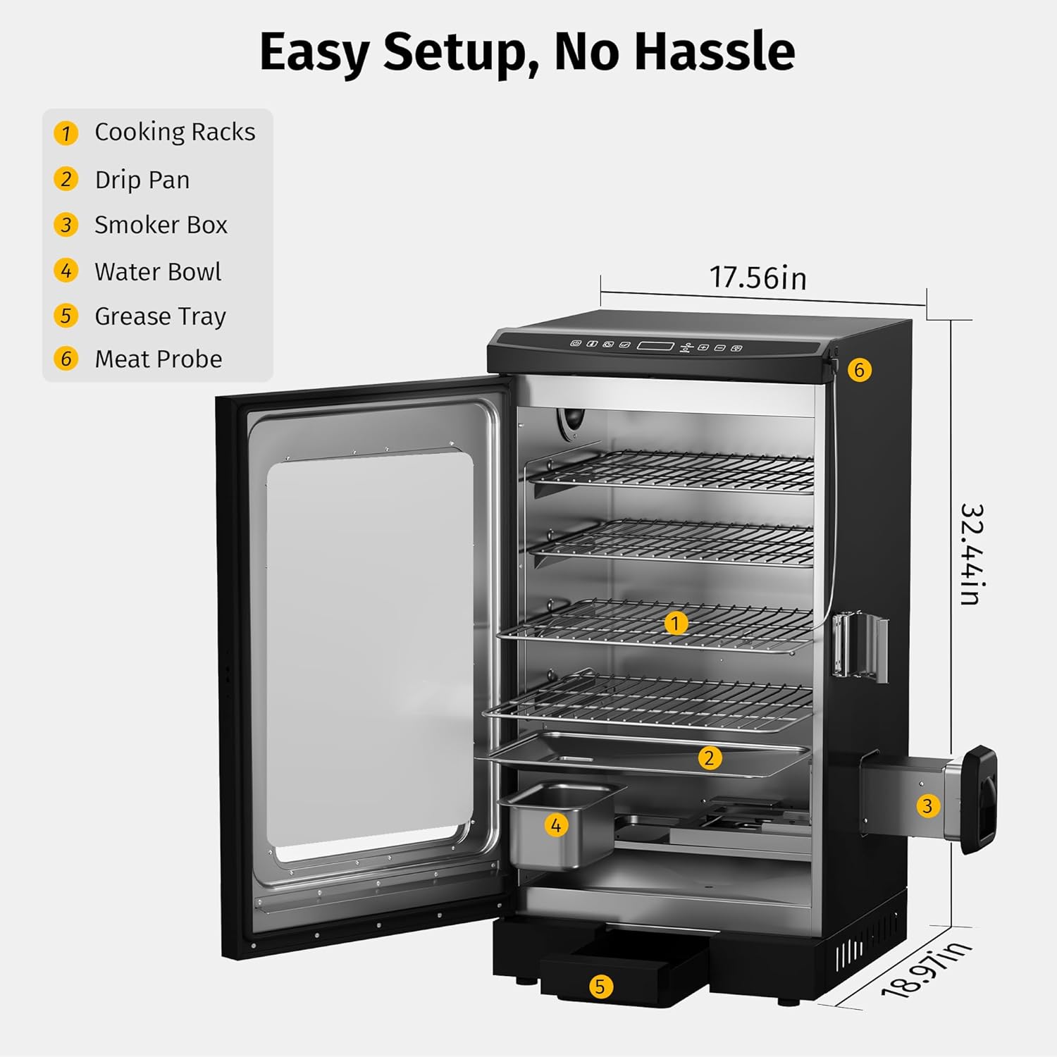 EAST OAK 30" Electric Smoker for Outdoors