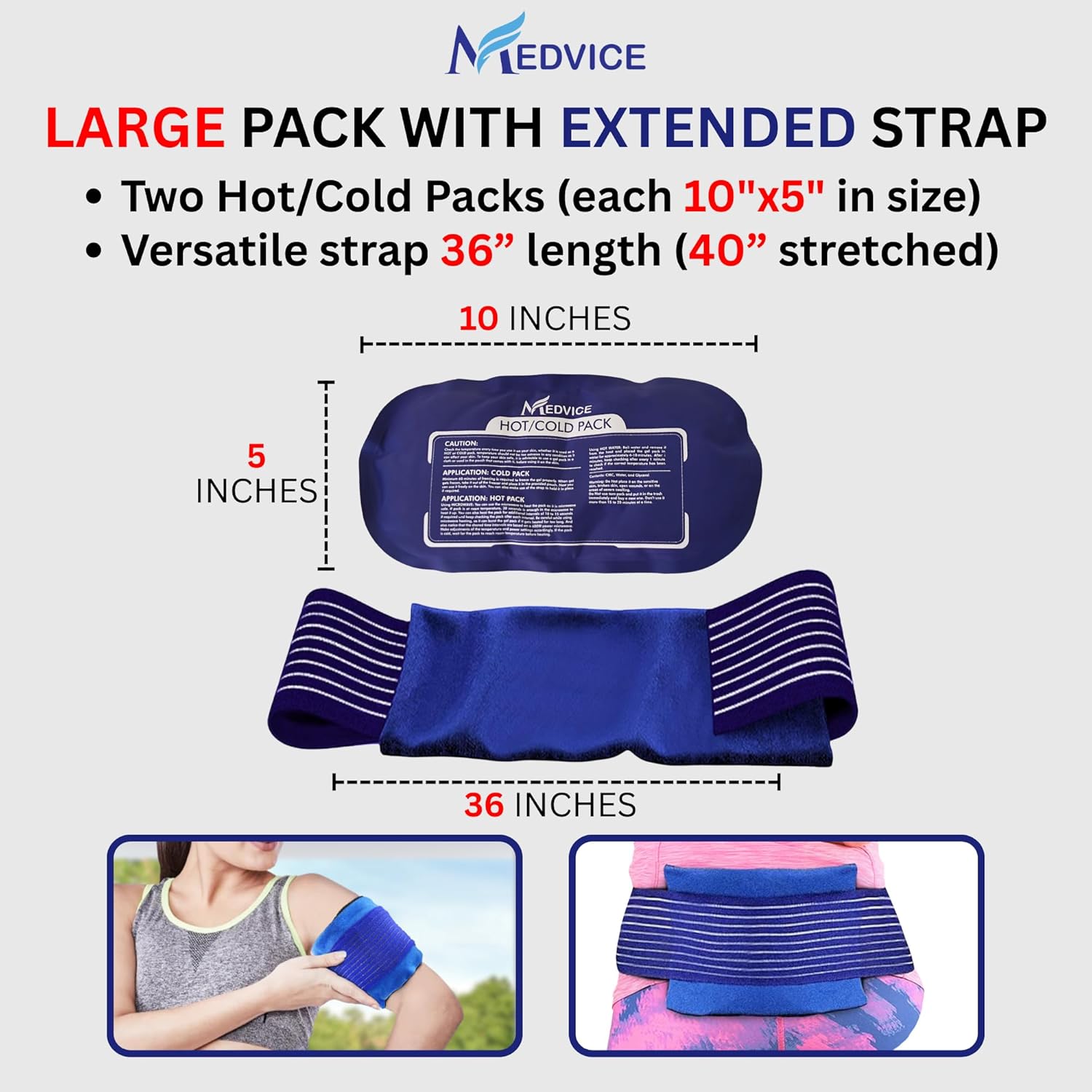 Reusable Hot and Cold Ice Packs for Injuries