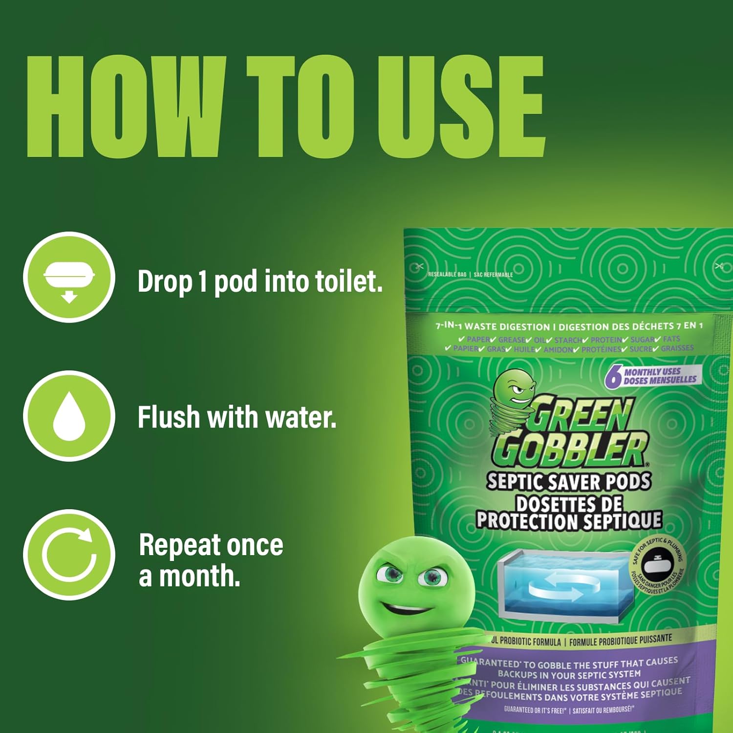Green Gobbler Septic Tank Treatment Packets
